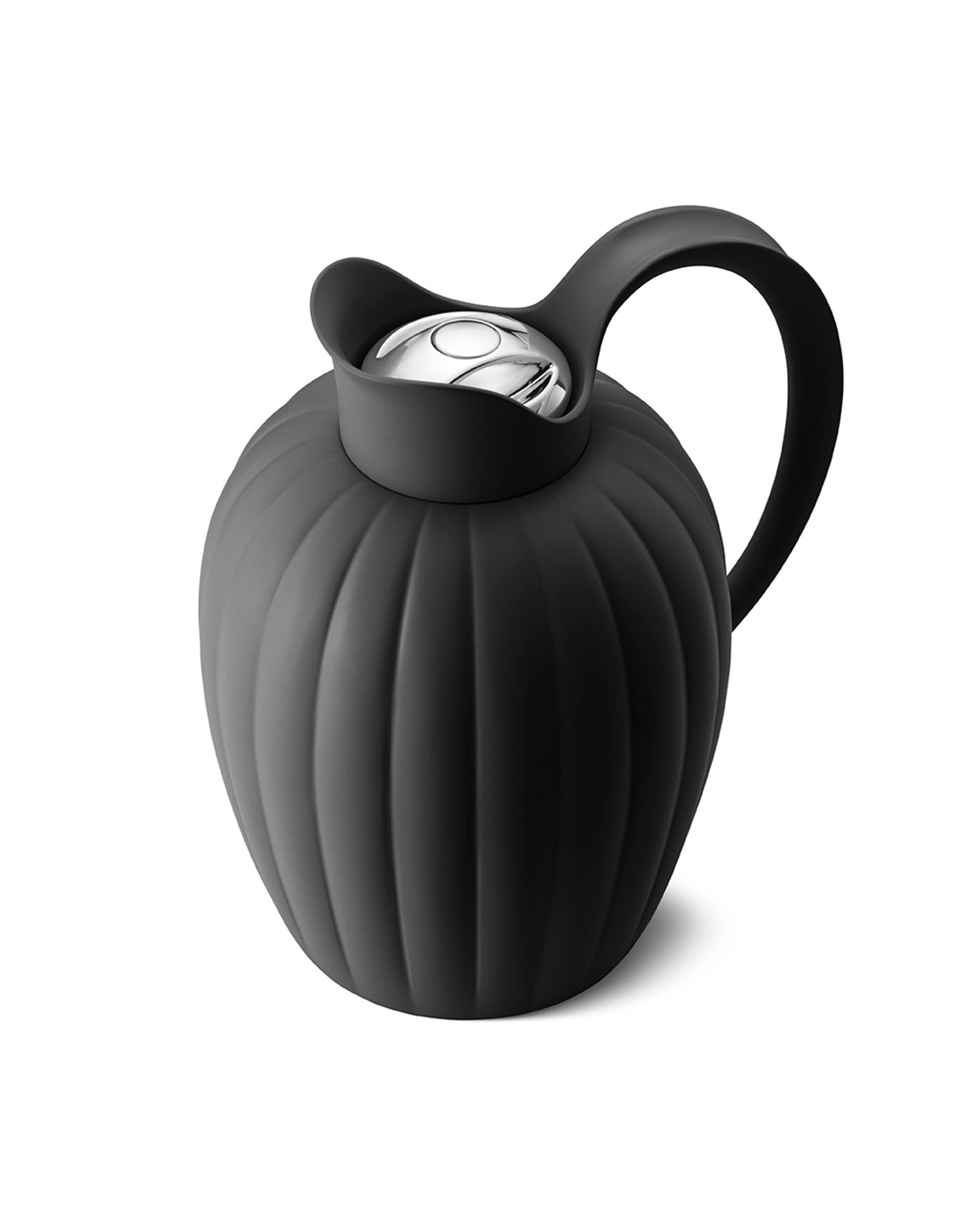 Georg Jensen - Thermos - Bernadotte Thermo Jug W. Push Stopper - 1L - Midnight Black