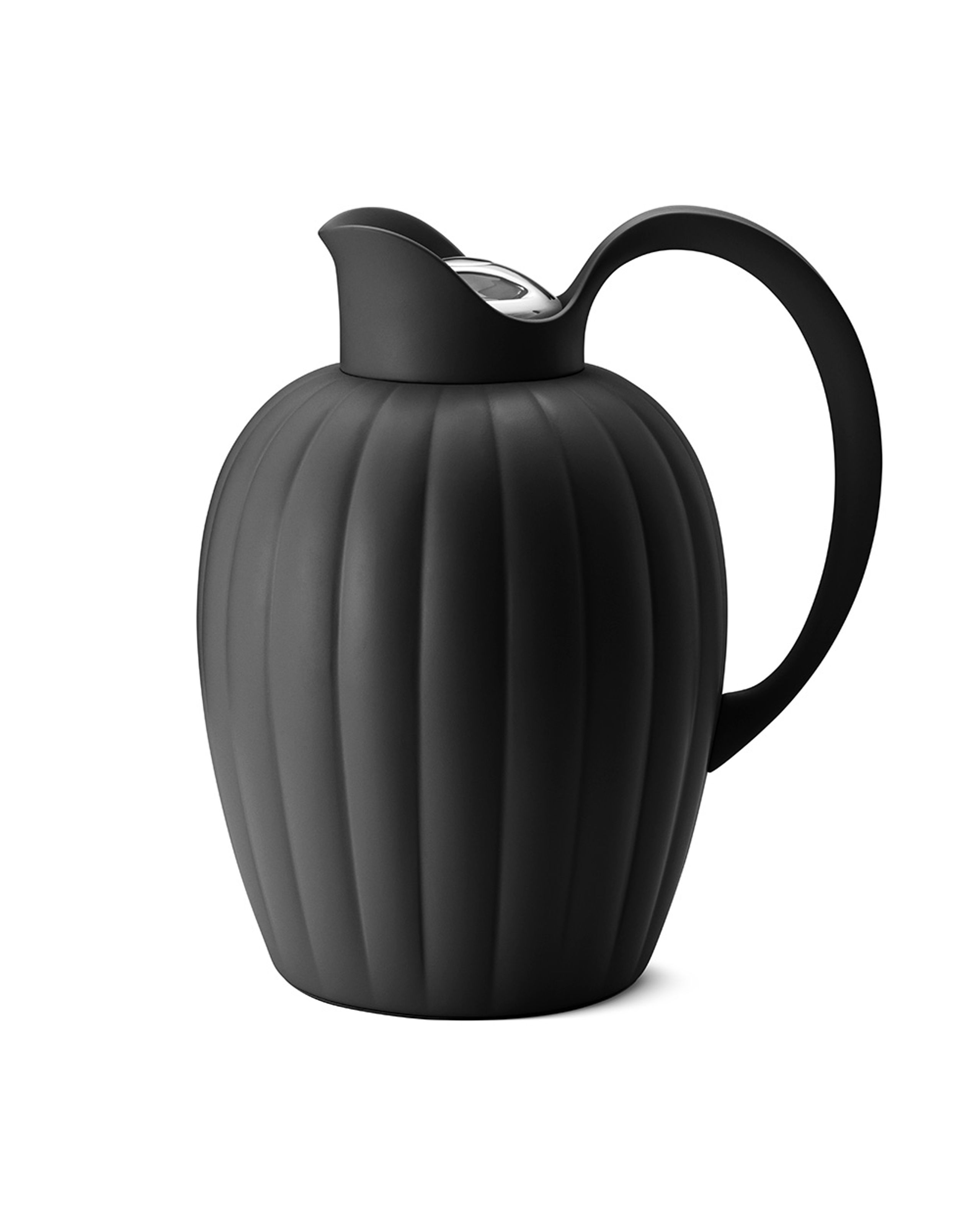 Georg Jensen - Thermos - Bernadotte Thermo Jug W. Push Stopper - 1L - Midnight Black