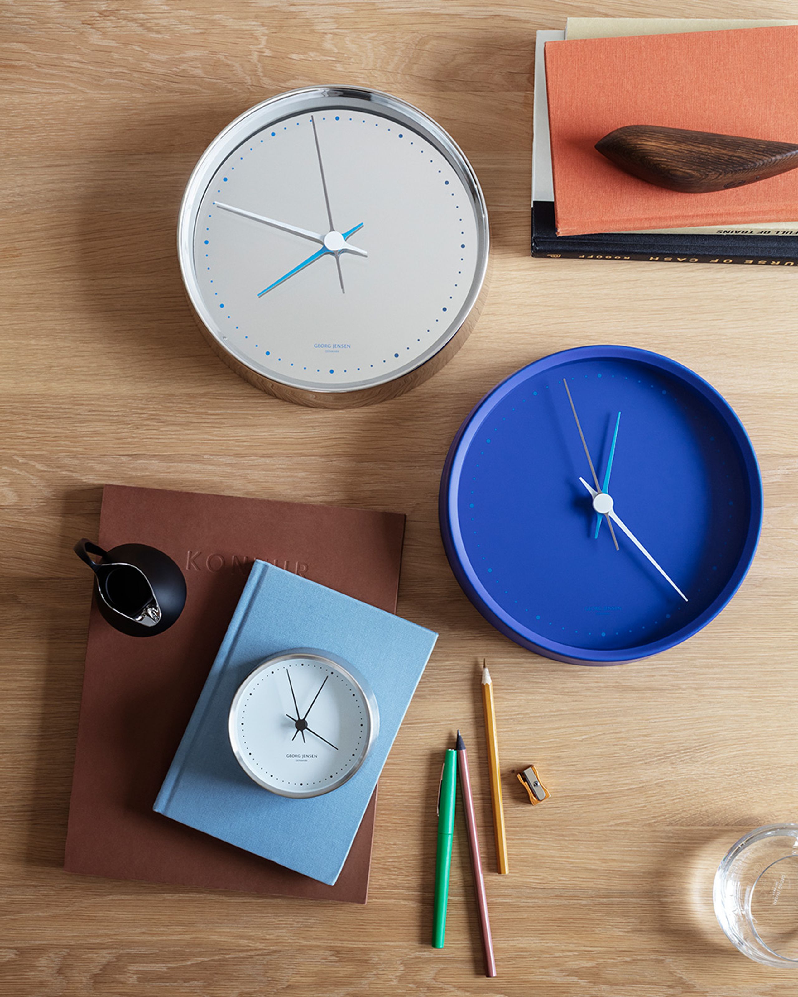 Georg Jensen - Uhr - Henning Koppel Wall Clock - Cph Red Matte