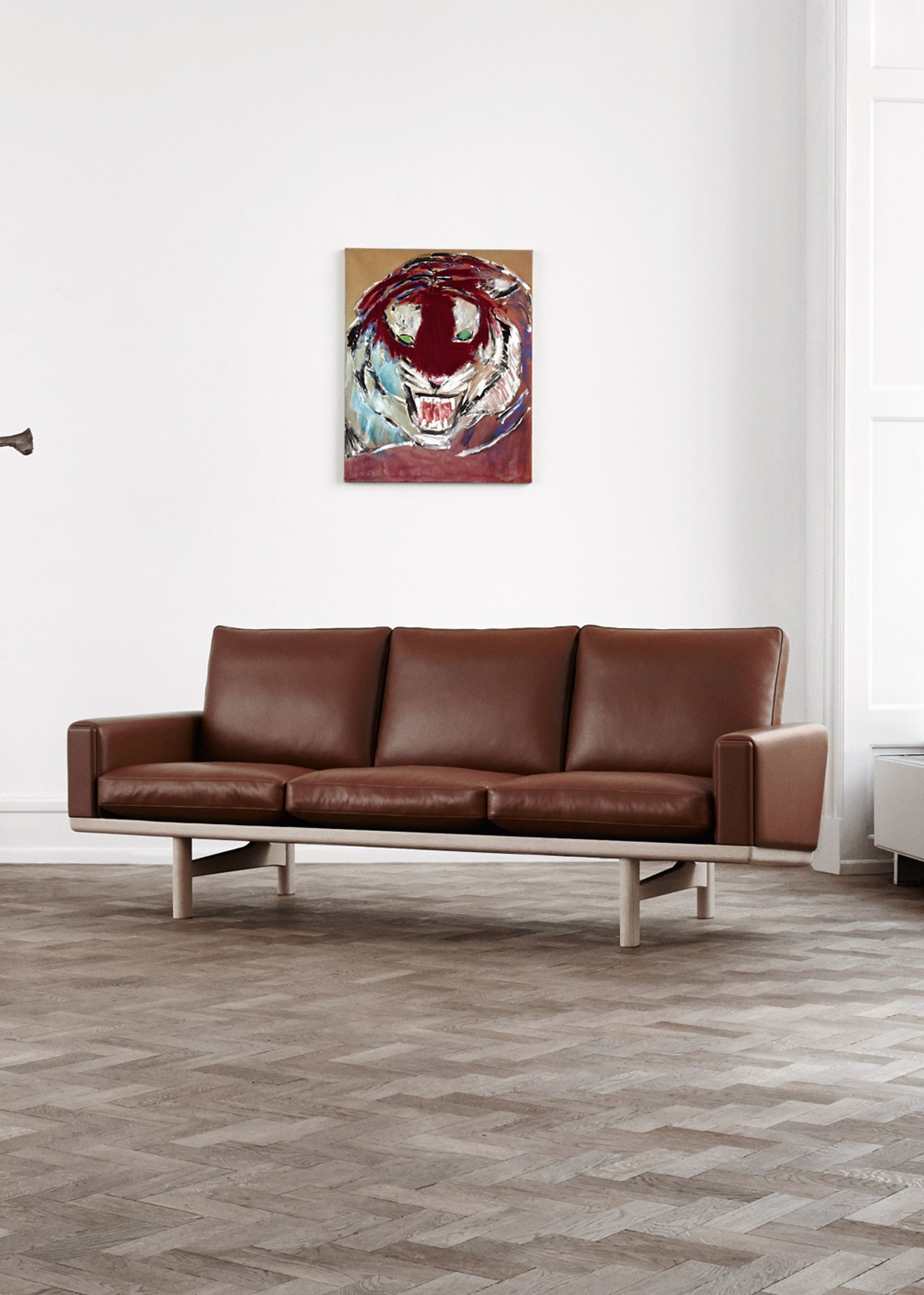 Getama - Divano - GE236 / 3 seater / Matrix / by Hans J. Wegner - Oak