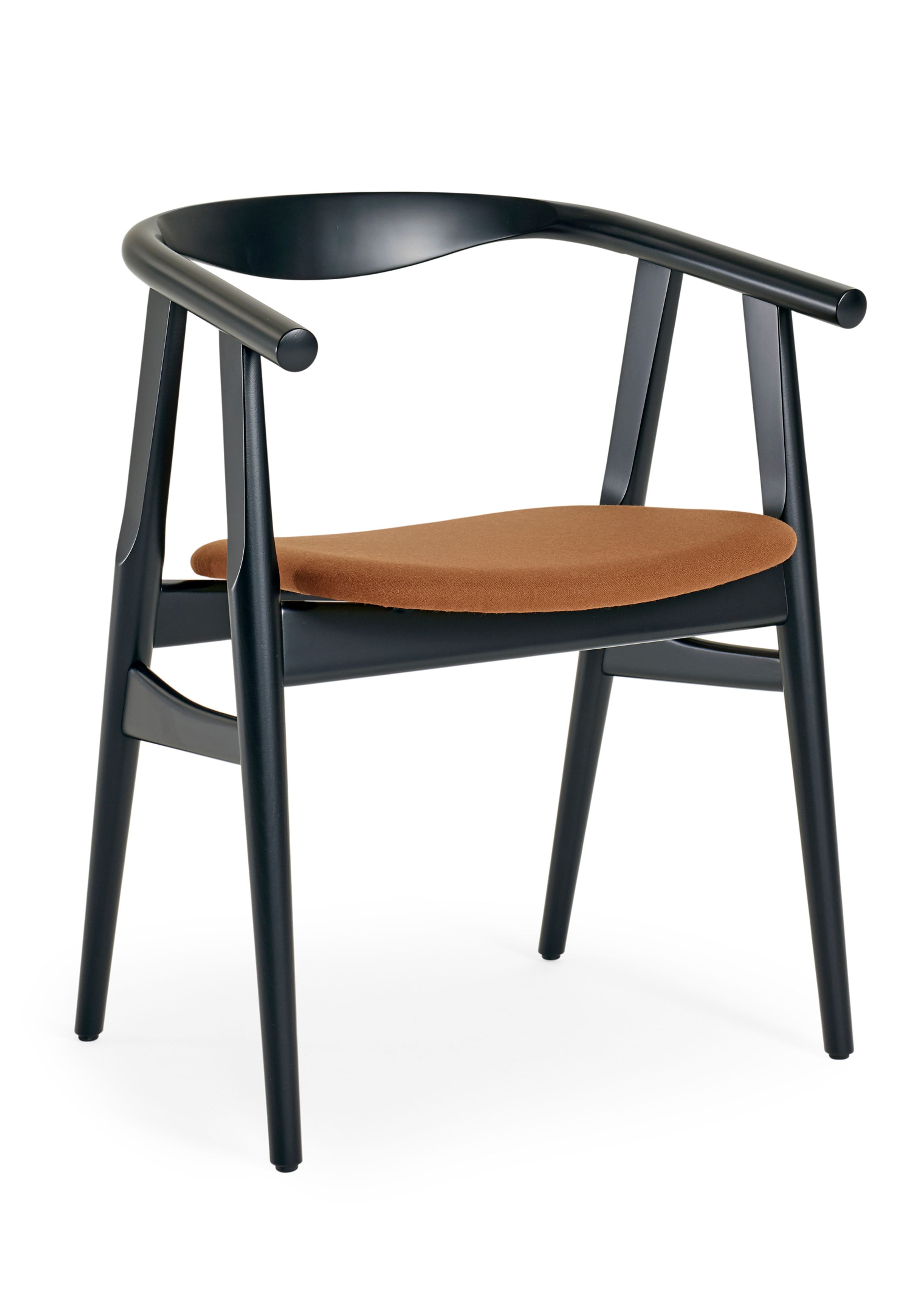 Getama - Spisebordsstol - GE525 U-Stolen af Hans J. Wegner - Black Beech / Canvas 254