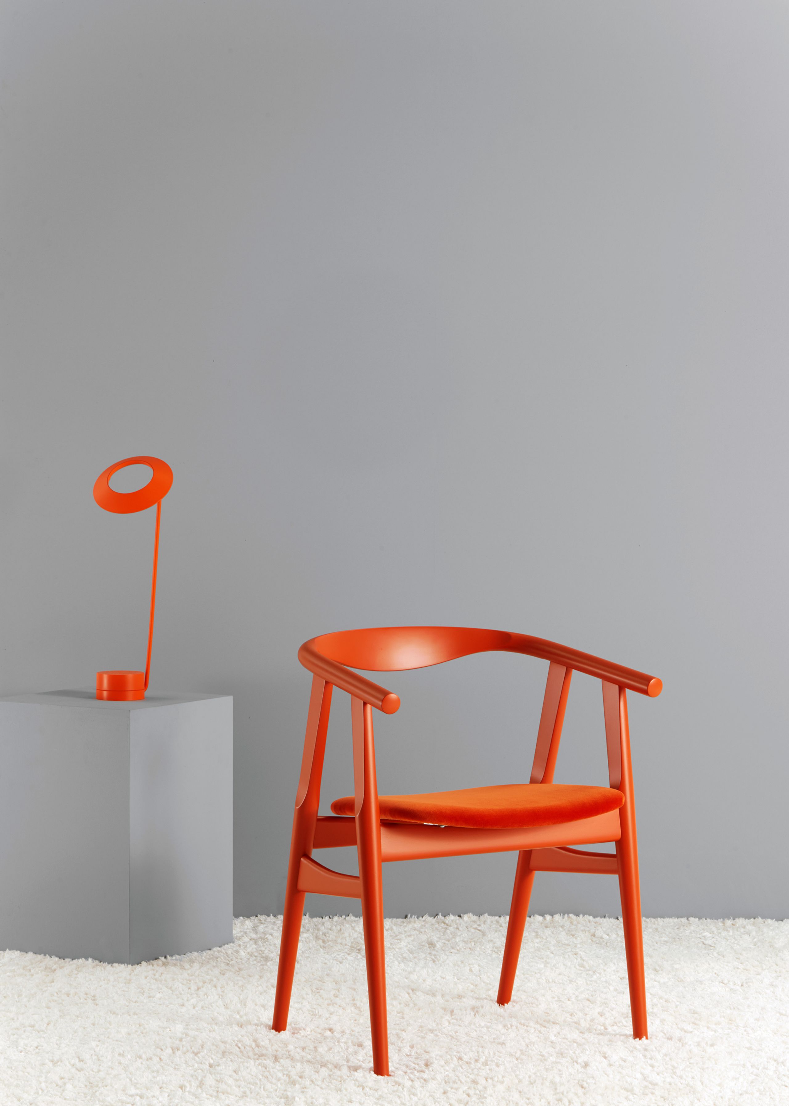 Getama - Chaise à manger - GE525 The U-Chair by Hans J. Wegner - Blue Beech / Canvas 764