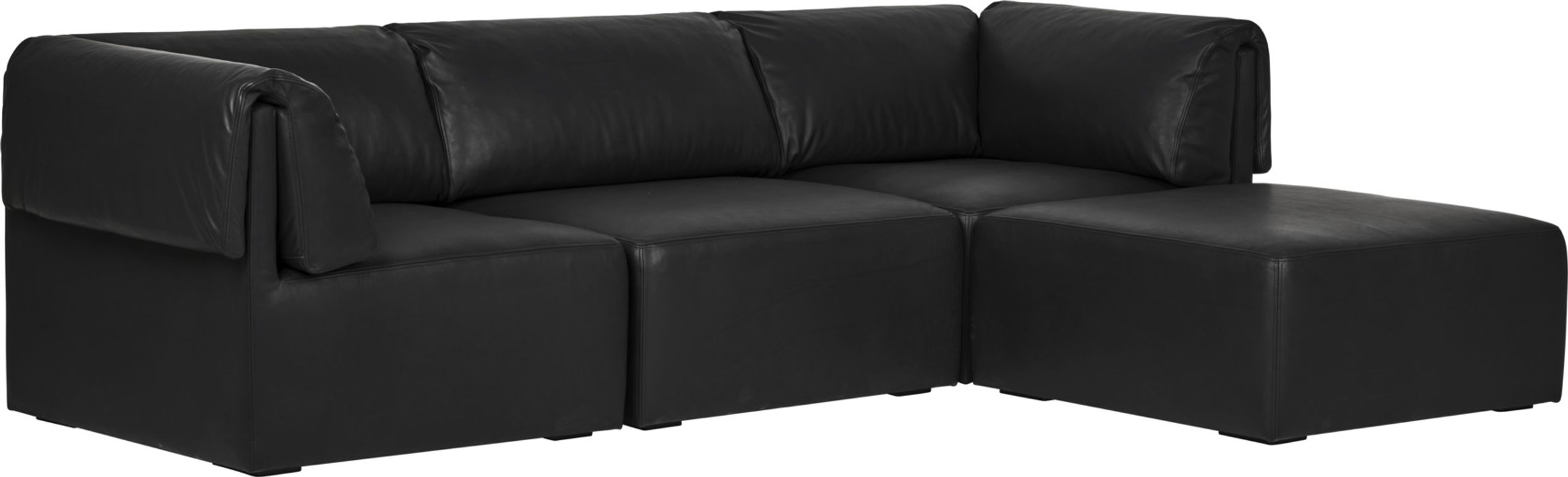 GUBI - 3 Personers Sofa - Wonder Sofa 3-seater With Armrests And Chaise Longue - Brescia, Leder Reinhardt 0509