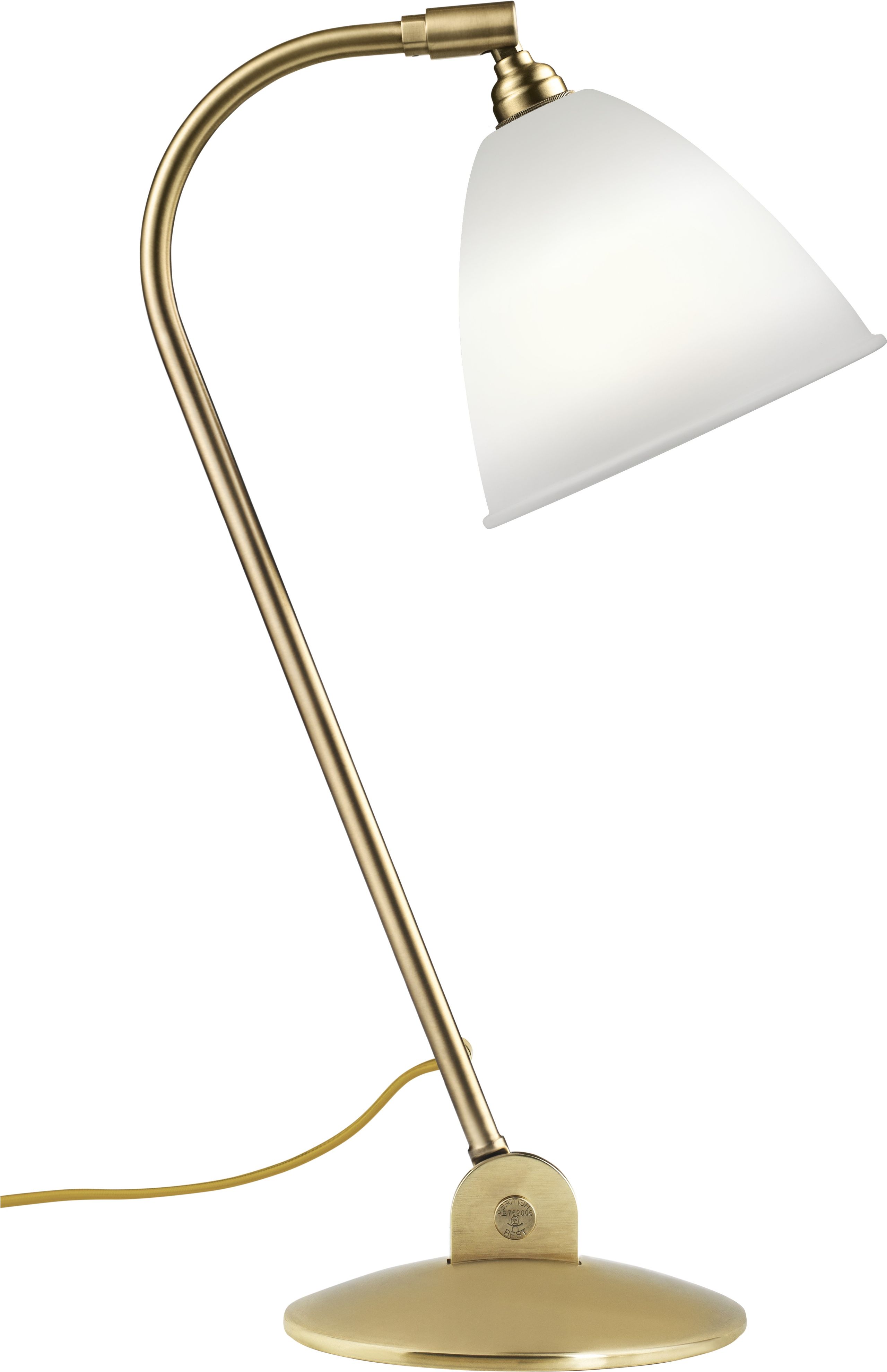 GUBI - Bordlampe - BL2 Table Lamp - Base: Brass / Shade: Bone China
