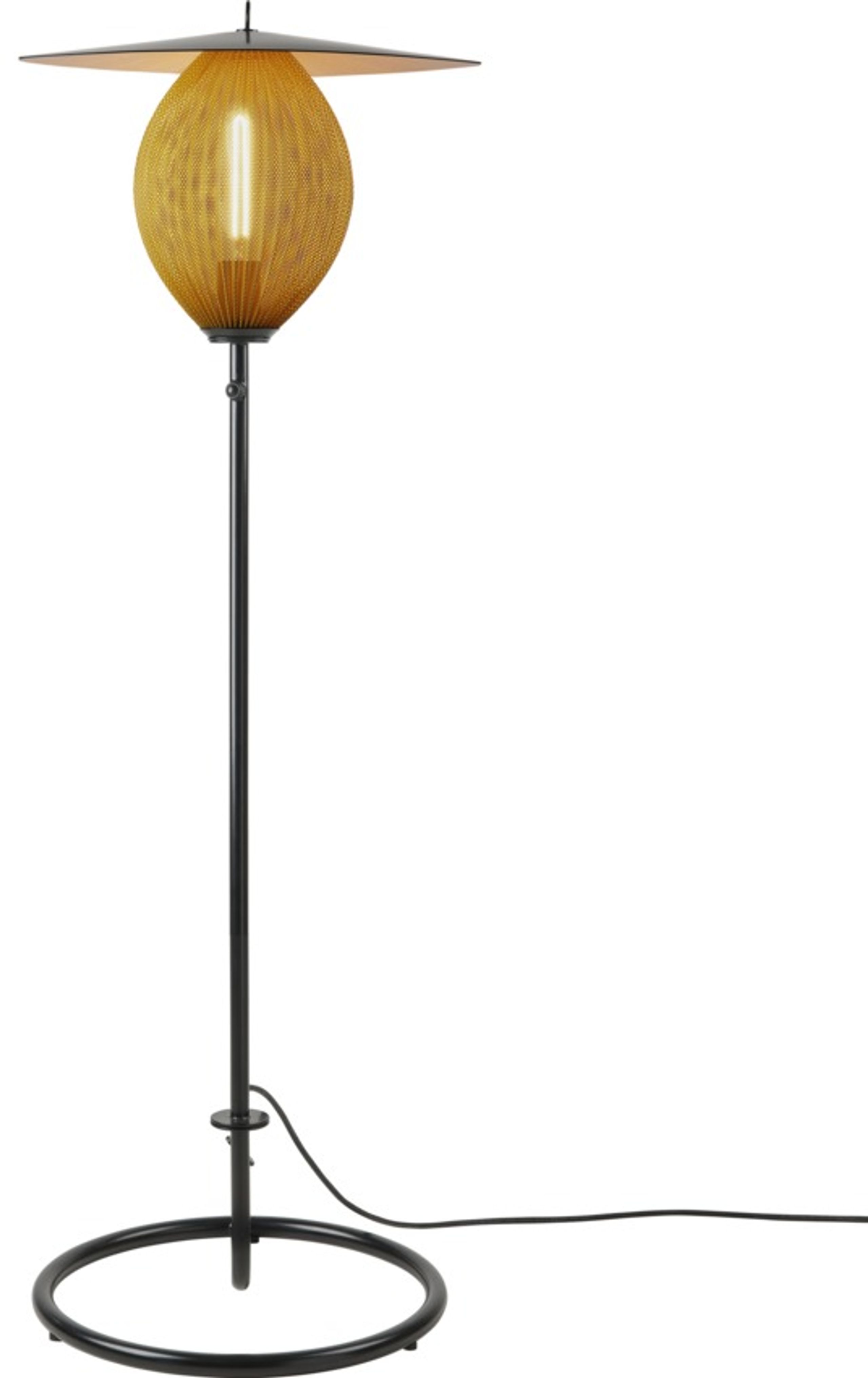 GUBI - Gulvlampe - Satellite Outdoor Floor Lamp - Black / Mustard Gold Semi Matt