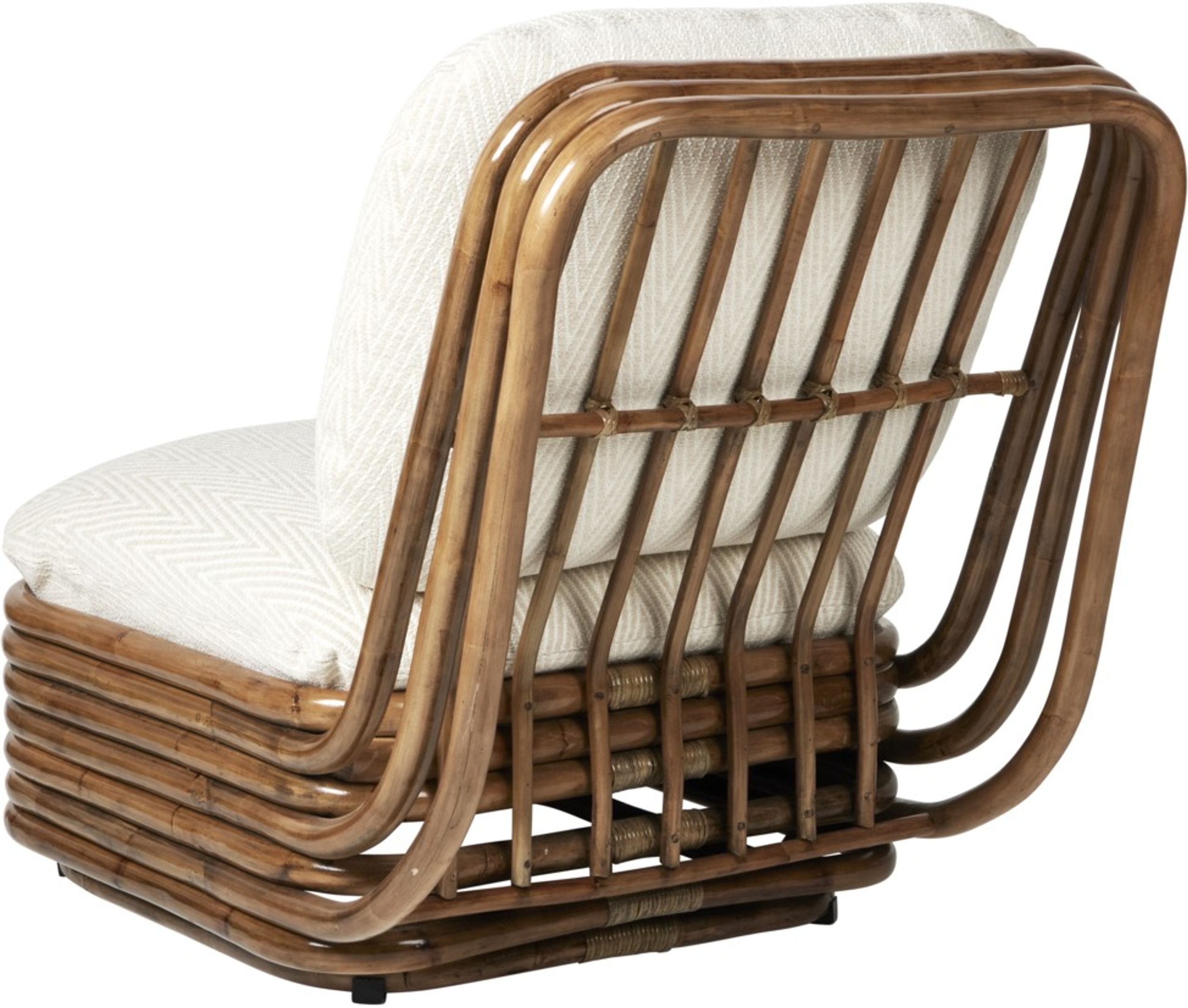GUBI - Loungestol - Bohemian 72 Lounge Chair - Chevron Outdoor FR, Dedar 002