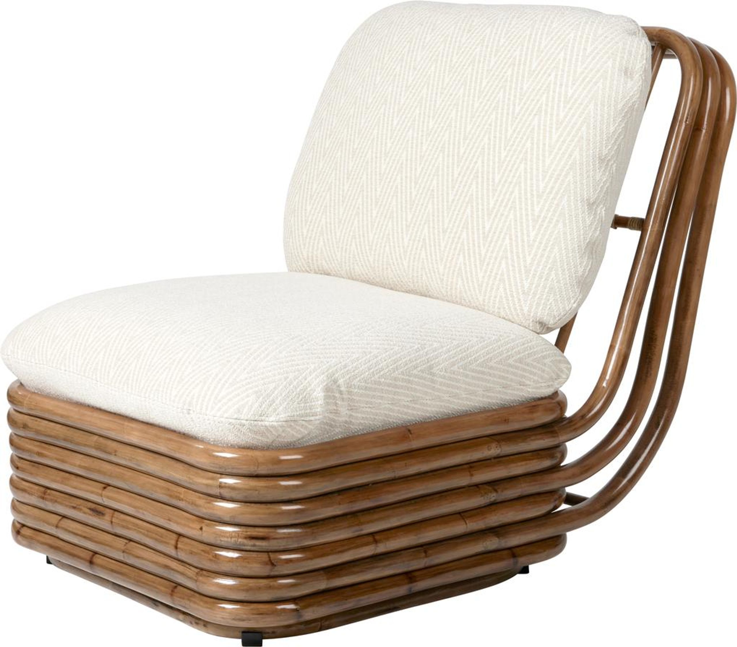 GUBI - Loungestol - Bohemian 72 Lounge Chair - Chevron Outdoor FR, Dedar 002