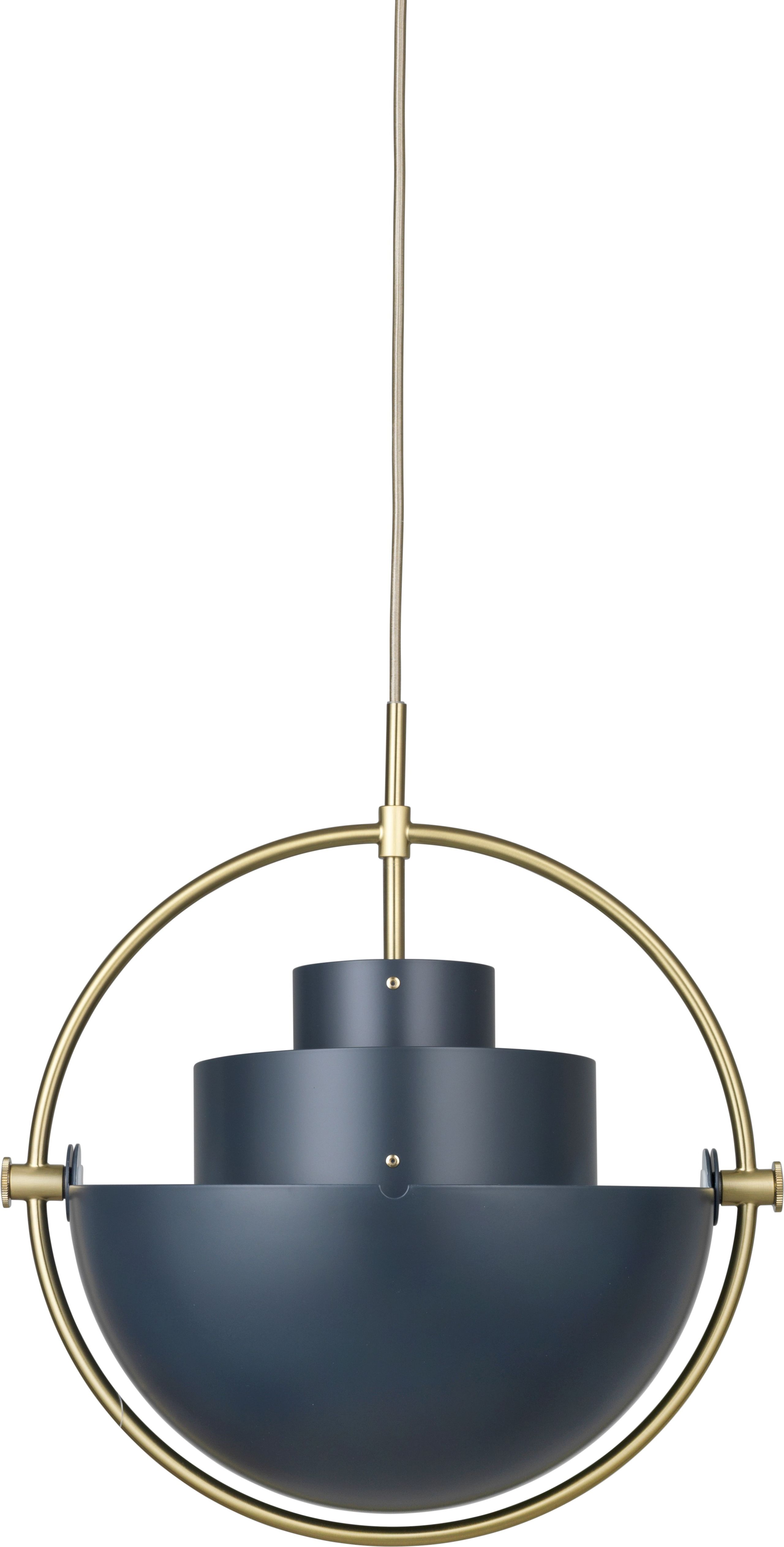 GUBI - Pendel - Multi-Lite Pendant - Base: Brass / Shade: Midnight Blue