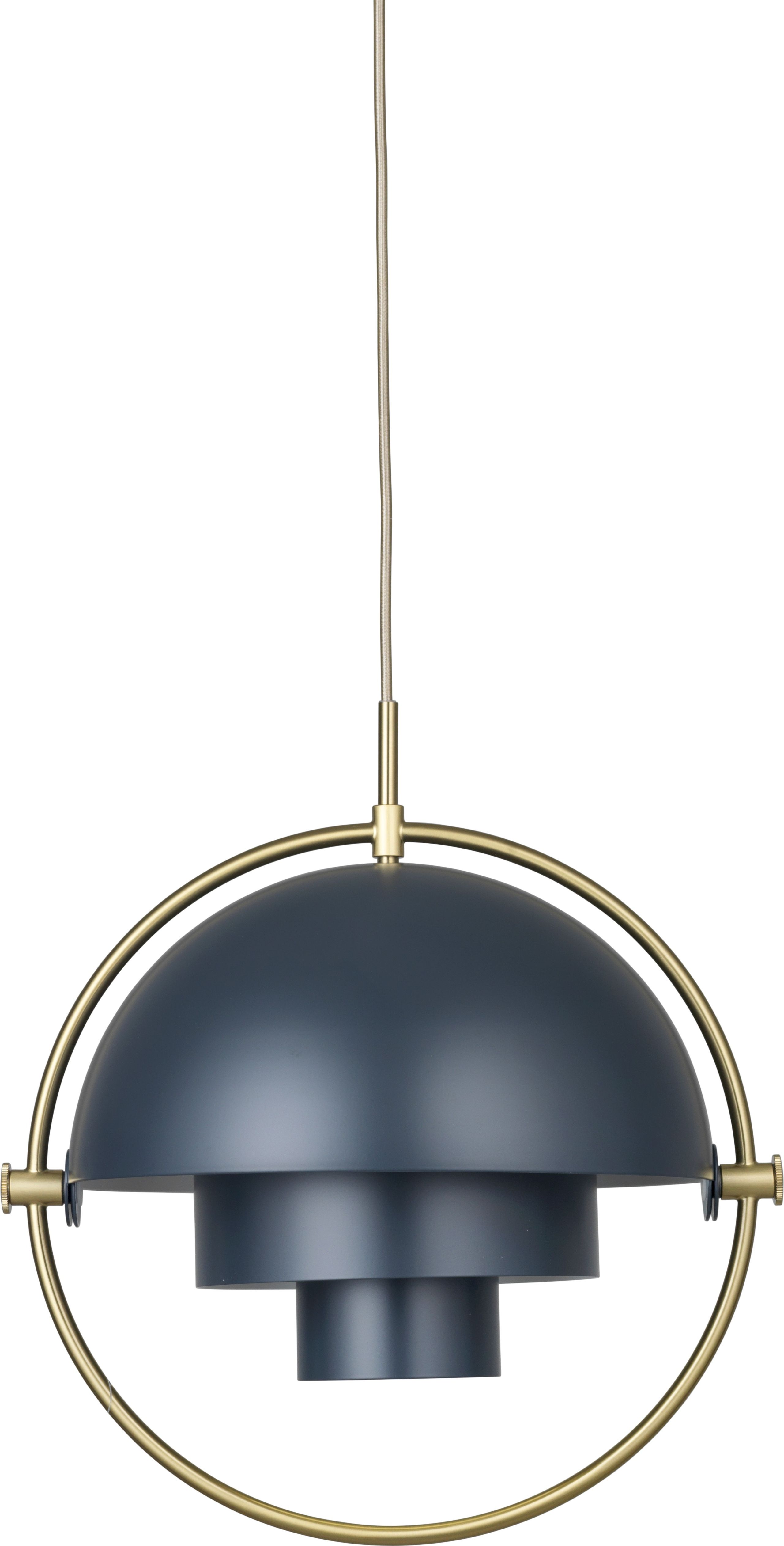GUBI - Pendel - Multi-Lite Pendant - Base: Brass / Shade: Midnight Blue