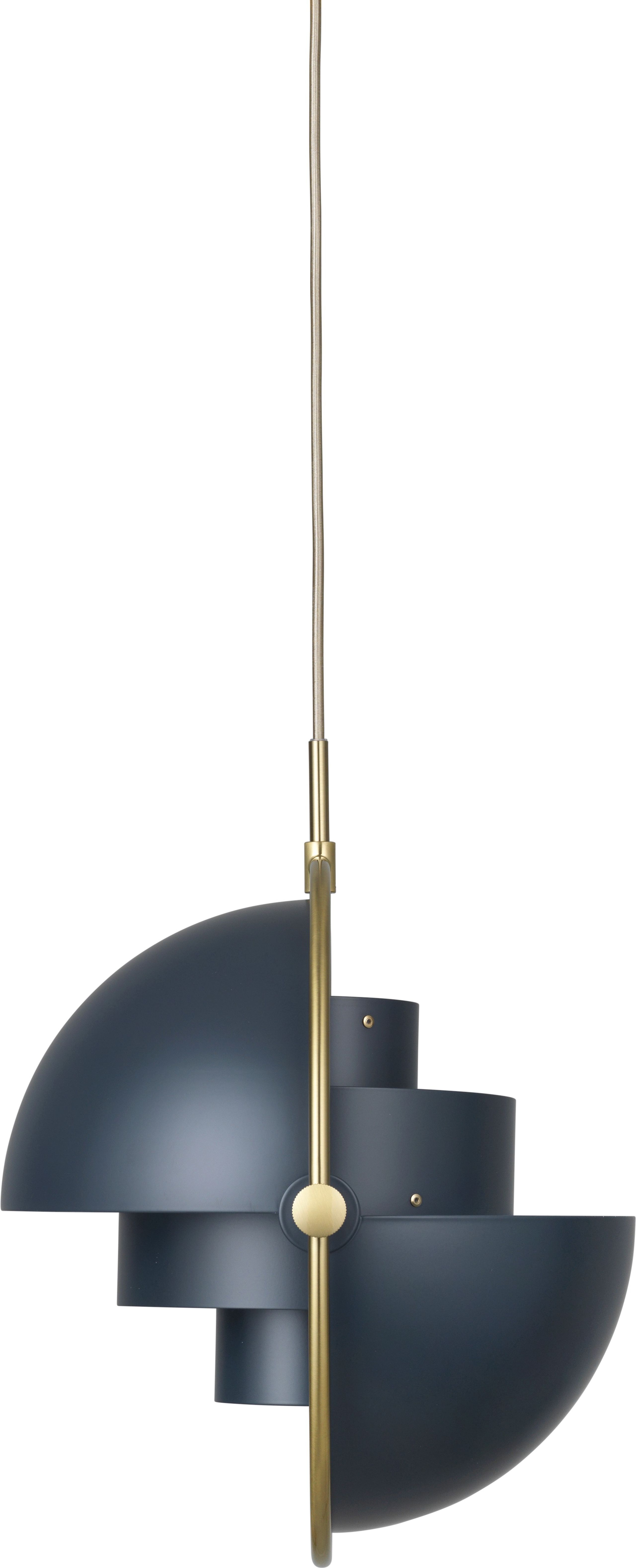 GUBI - Pendel - Multi-Lite Pendant - Base: Brass / Shade: Midnight Blue
