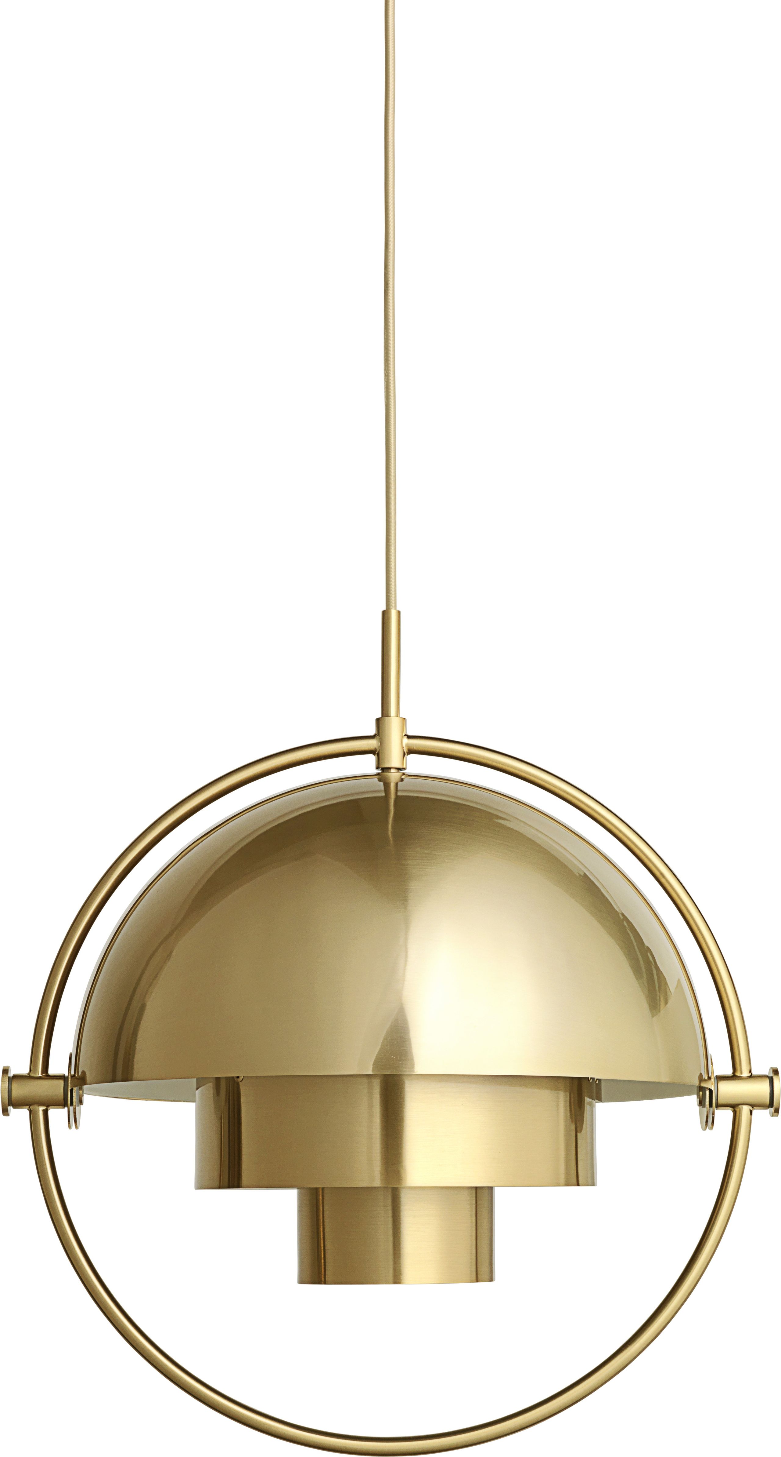 GUBI - Pendel - Multi-Lite Pendant - Base: Brass / Shade: Shiny Brass