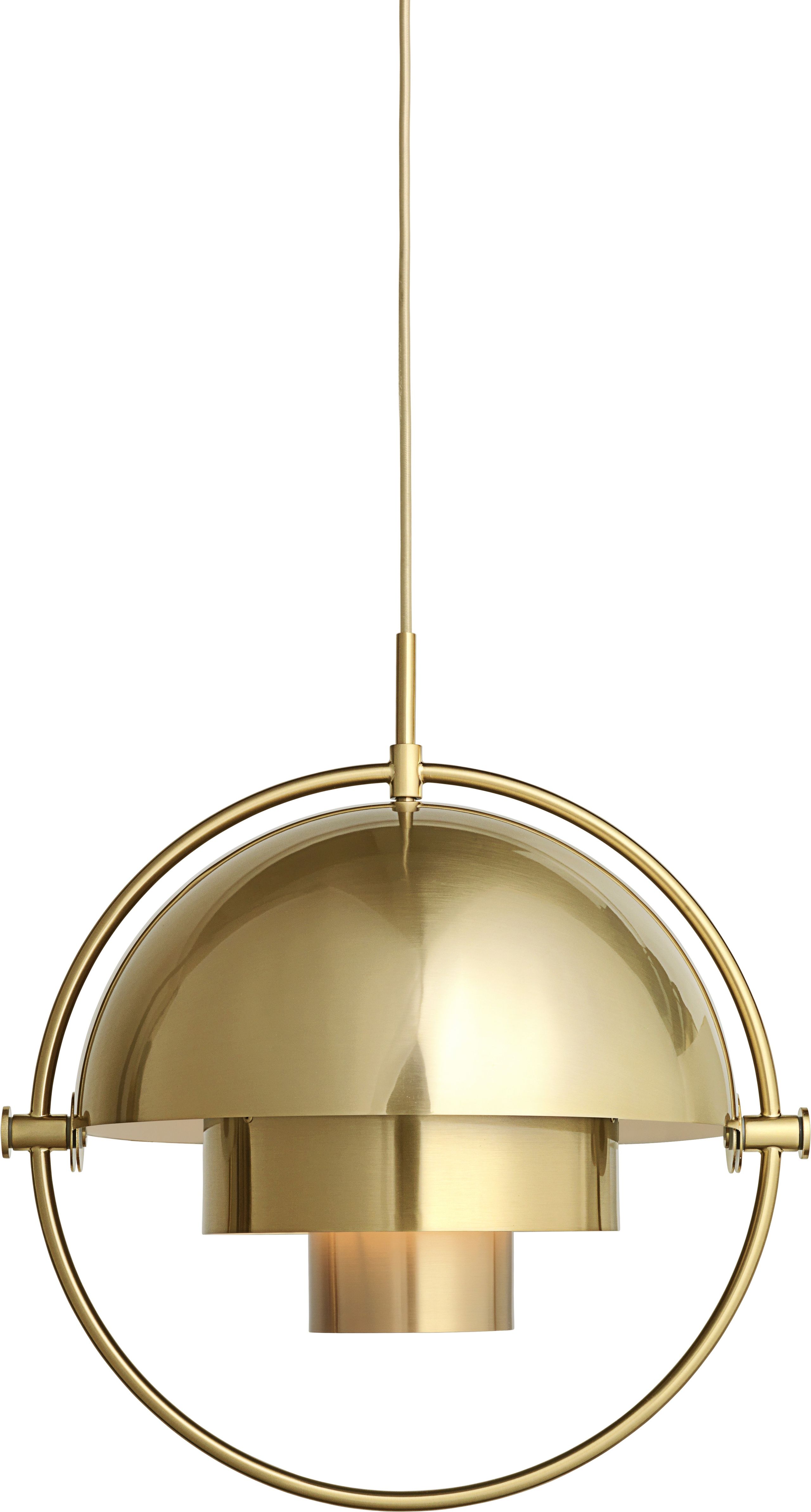 GUBI - Pendel - Multi-Lite Pendant - Base: Brass / Shade: Shiny Brass