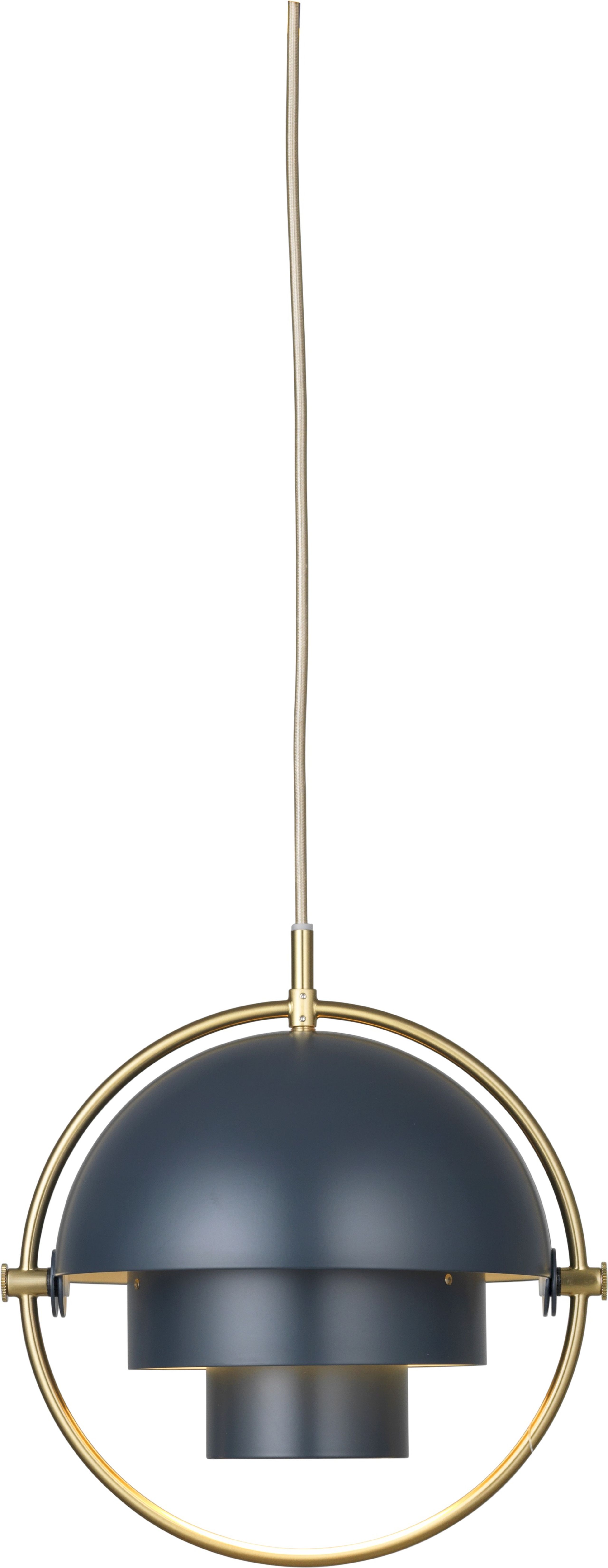 GUBI - Pendel - Multi-Lite Pendant - Small - Base: Brass / Shade: Midnight Blue