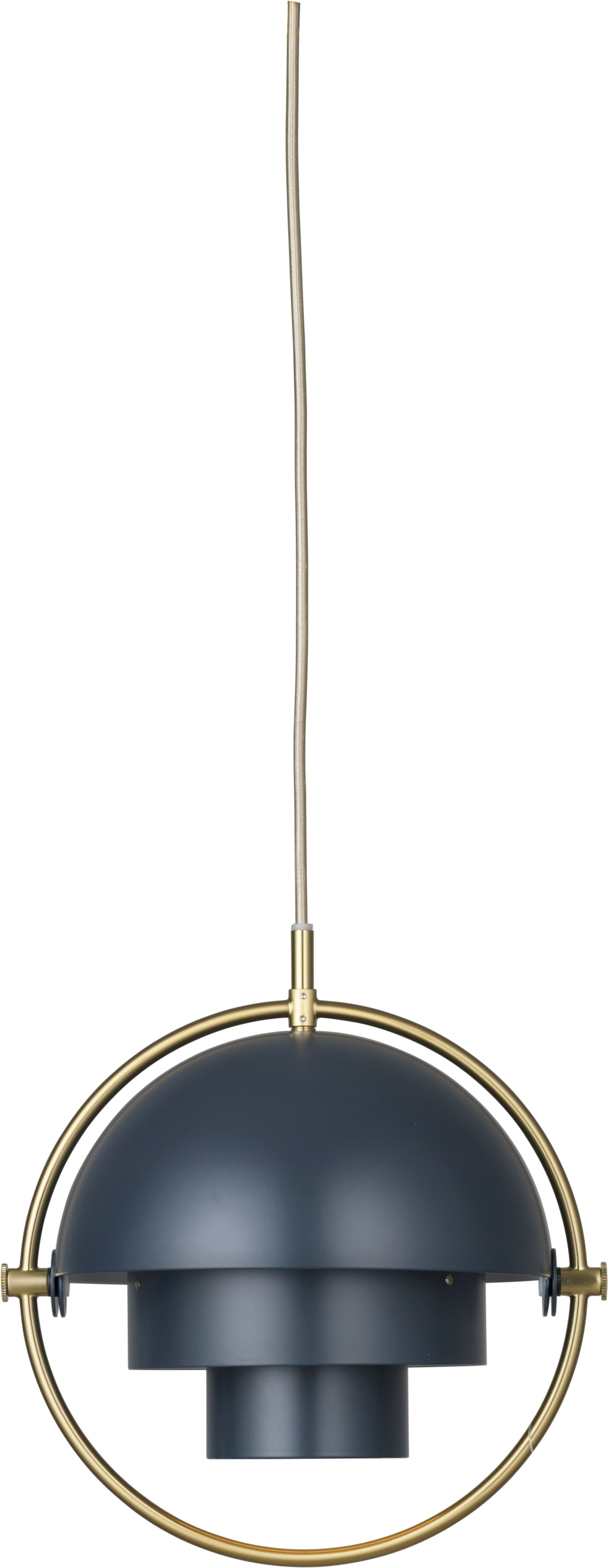 GUBI - Pendel - Multi-Lite Pendant - Small - Base: Brass / Shade: Midnight Blue
