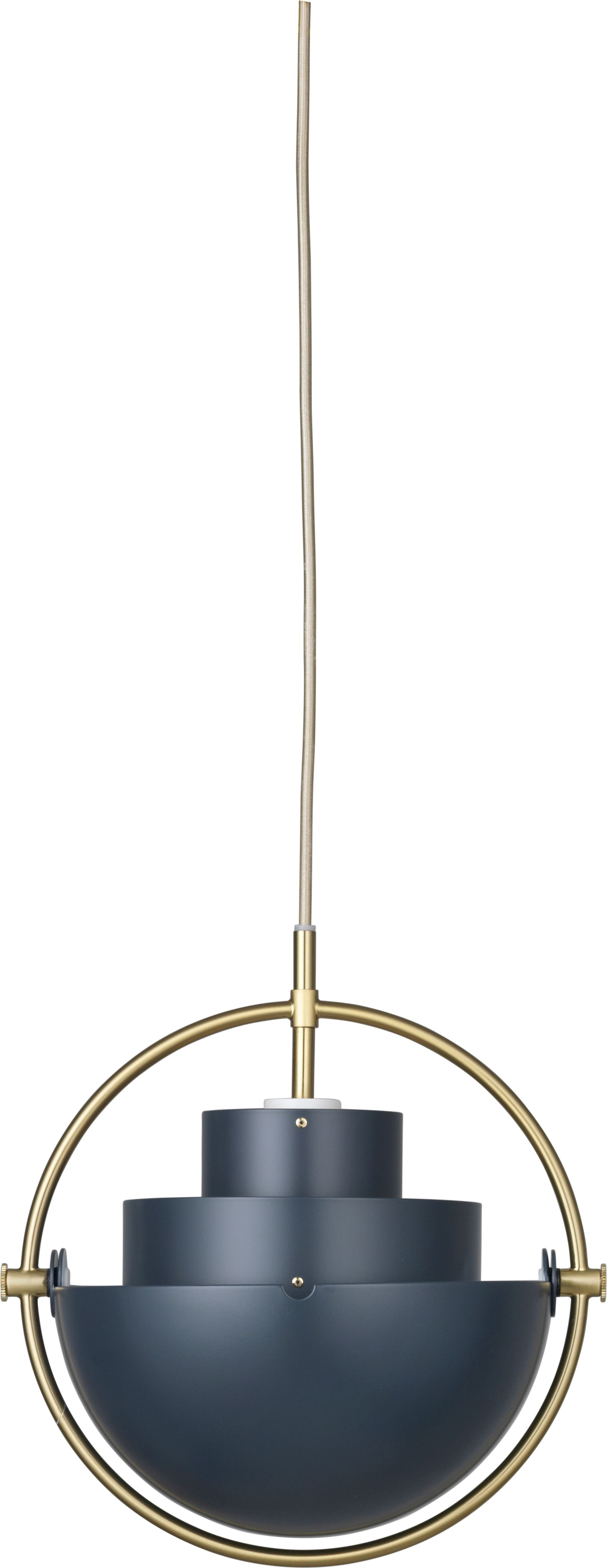 GUBI - Pendel - Multi-Lite Pendant - Small - Base: Brass / Shade: Midnight Blue