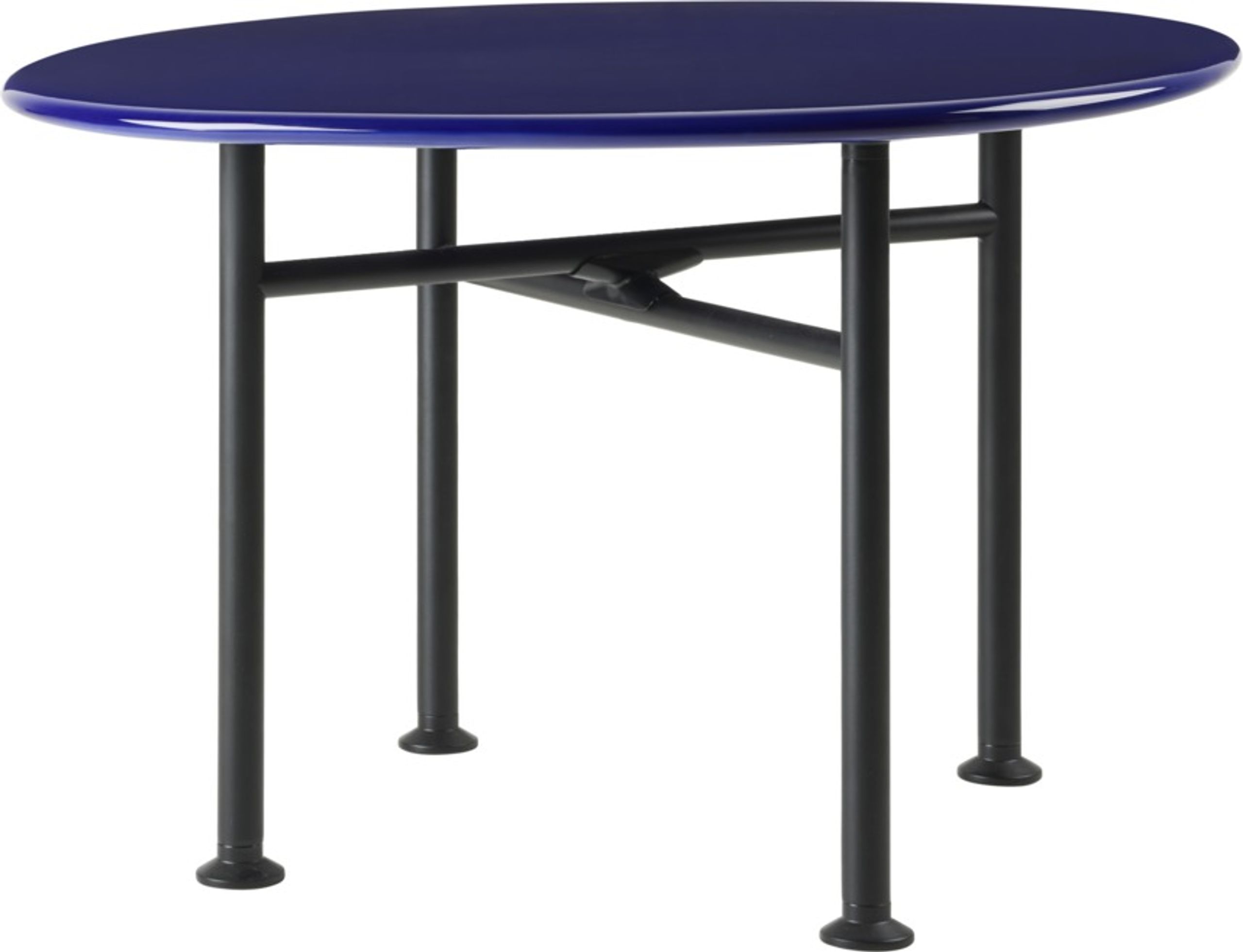 GUBI - Sofabord - Carmel Coffee Table - Black Semi Matt / Pacific Blue