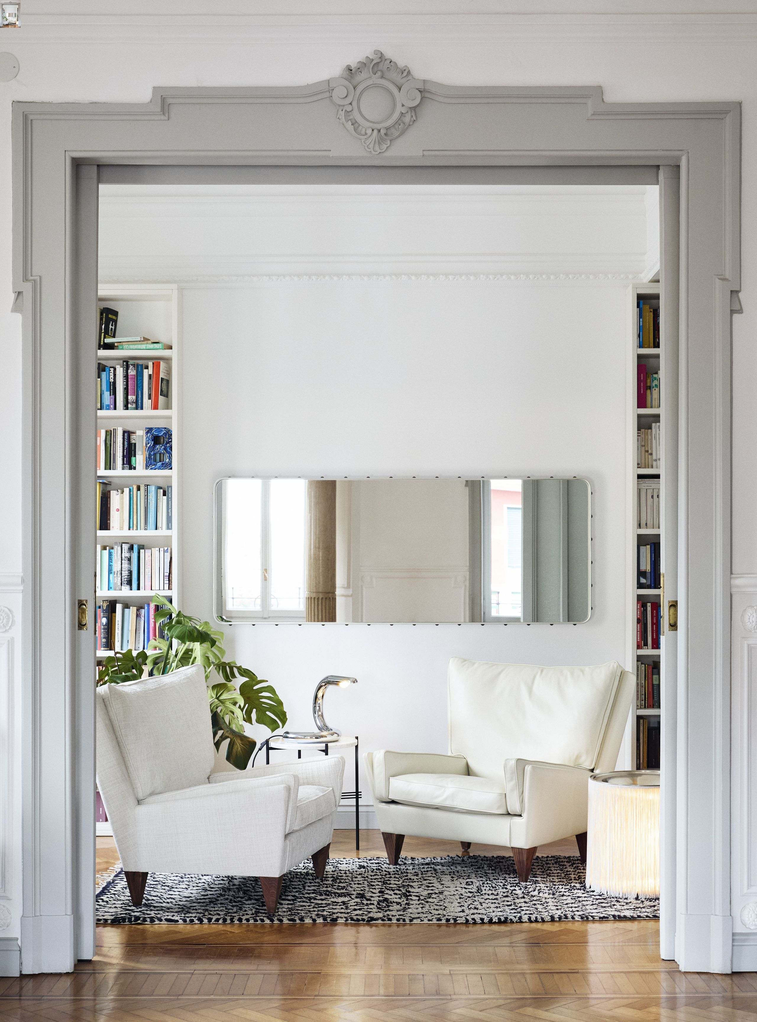 GUBI - Spejl - Adnet Wall Mirror - Rectangular - Tan Leather - 70x180