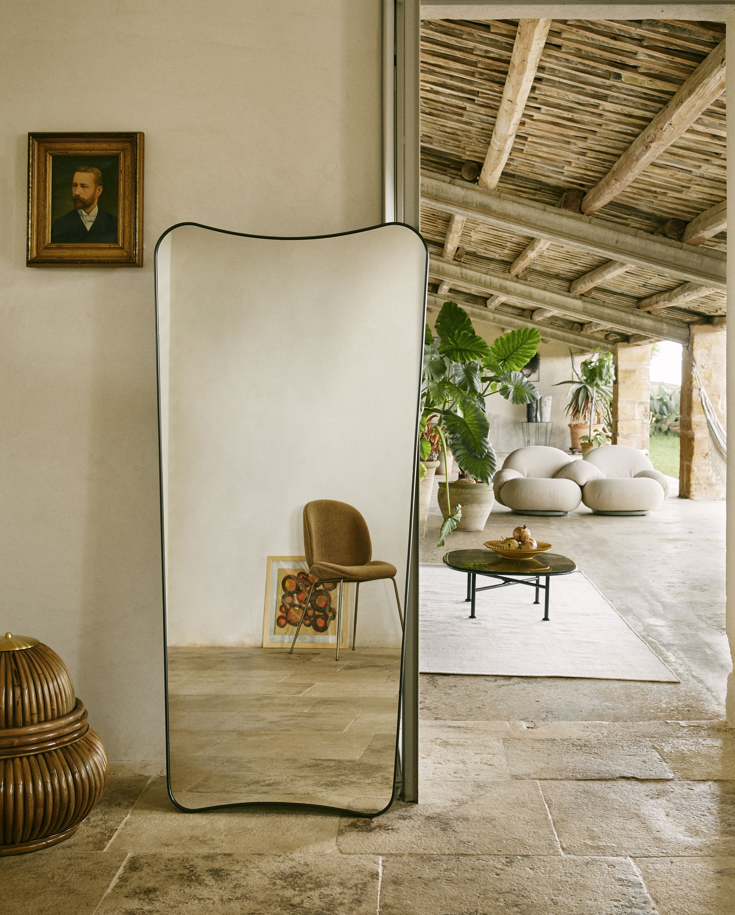 GUBI - Spejl - F.A. 33 Wall Mirror - Polished Brass - 70x146