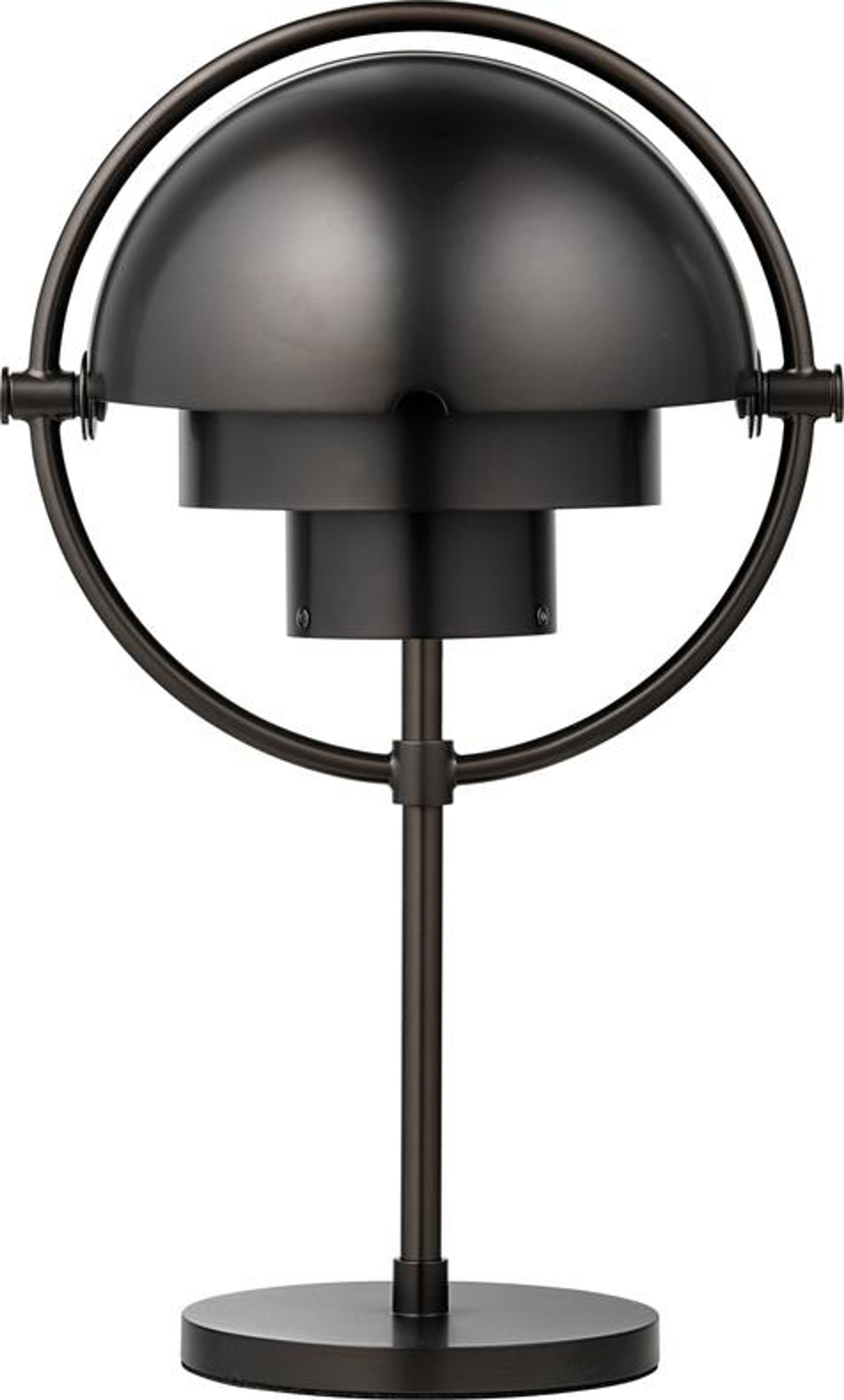 GUBI - Trådløs lampe - Multi-lite Portable Lamp, Eu - Lamp Base: Black Brass, Lamp Shade: Black Brass