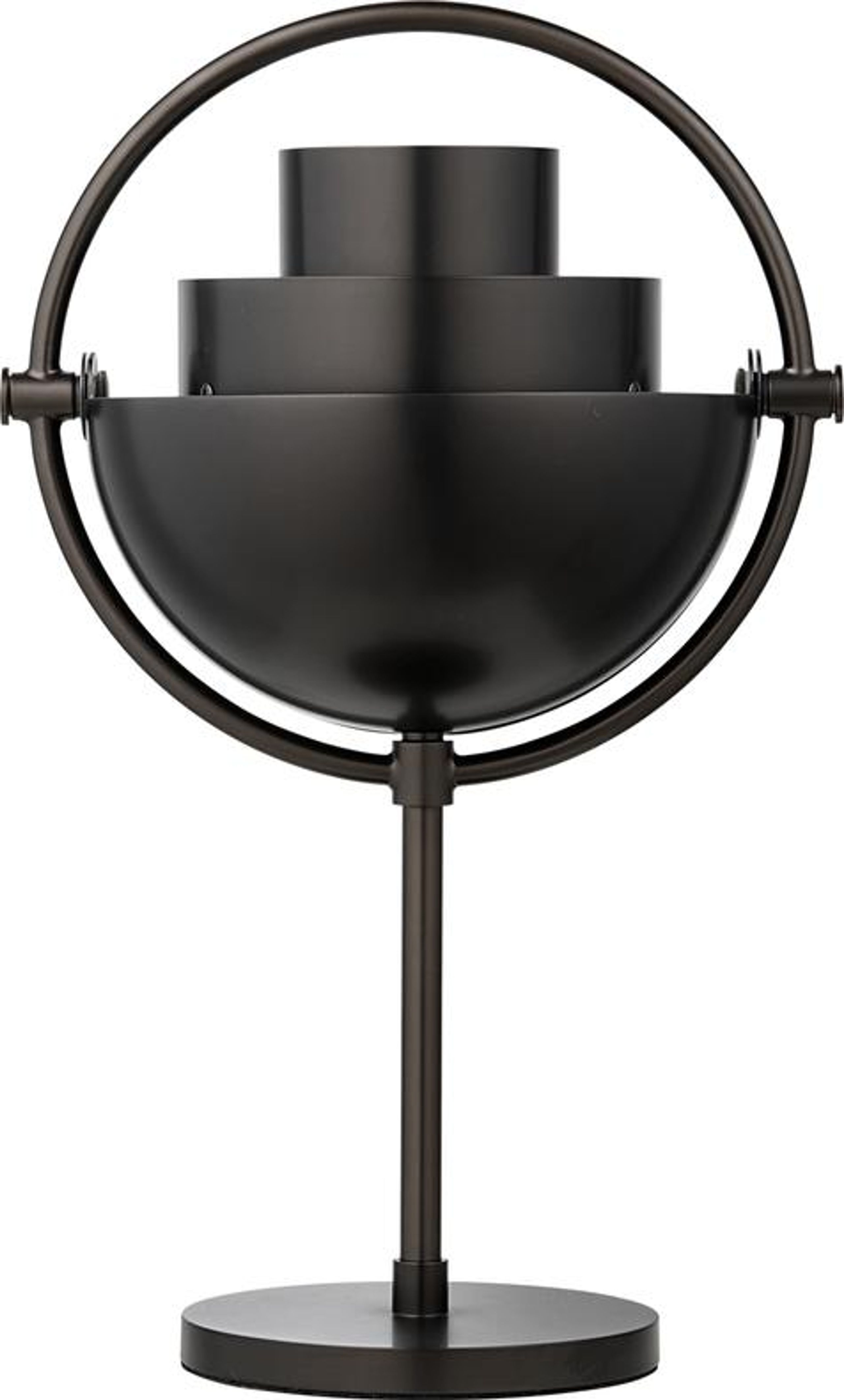 GUBI - Trådløs lampe - Multi-lite Portable Lamp, Eu - Lamp Base: Black Brass, Lamp Shade: Black Brass