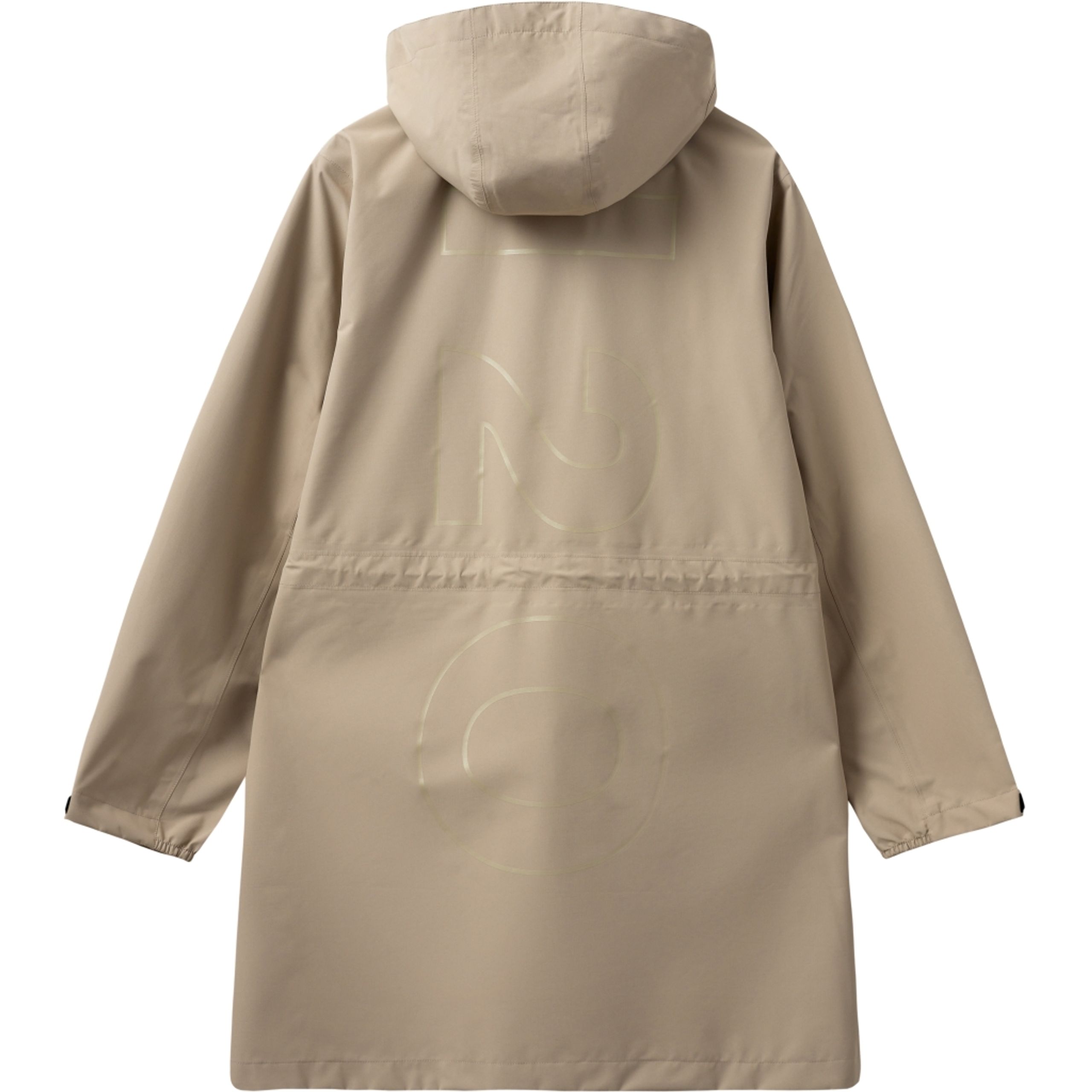 H2O - Raincoat - Rømø Logo LW Rain Long Jacket - Warm Grey