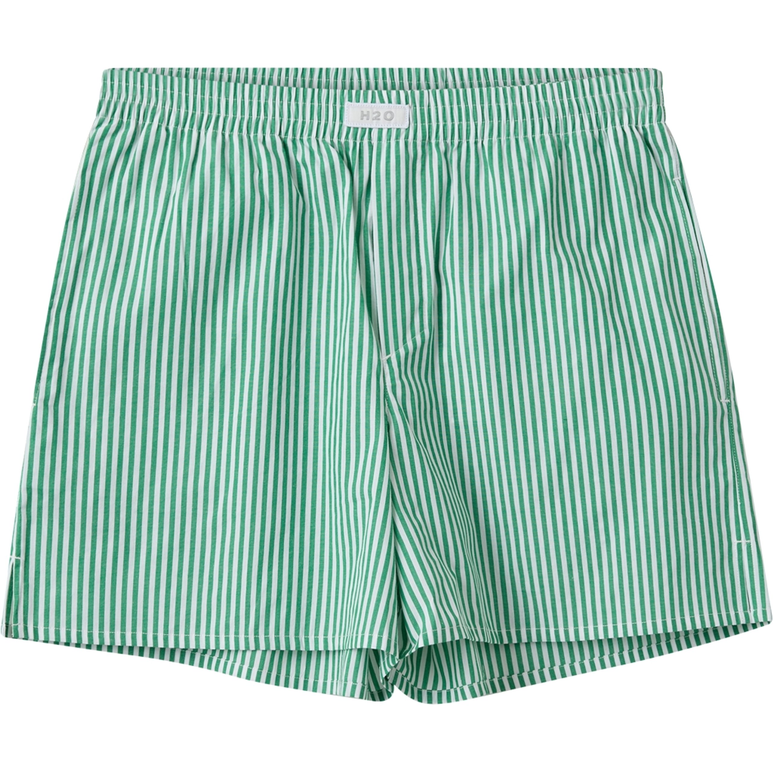 H2O - Shorts - Rønne Essential Pajamas Shorts - Green/White