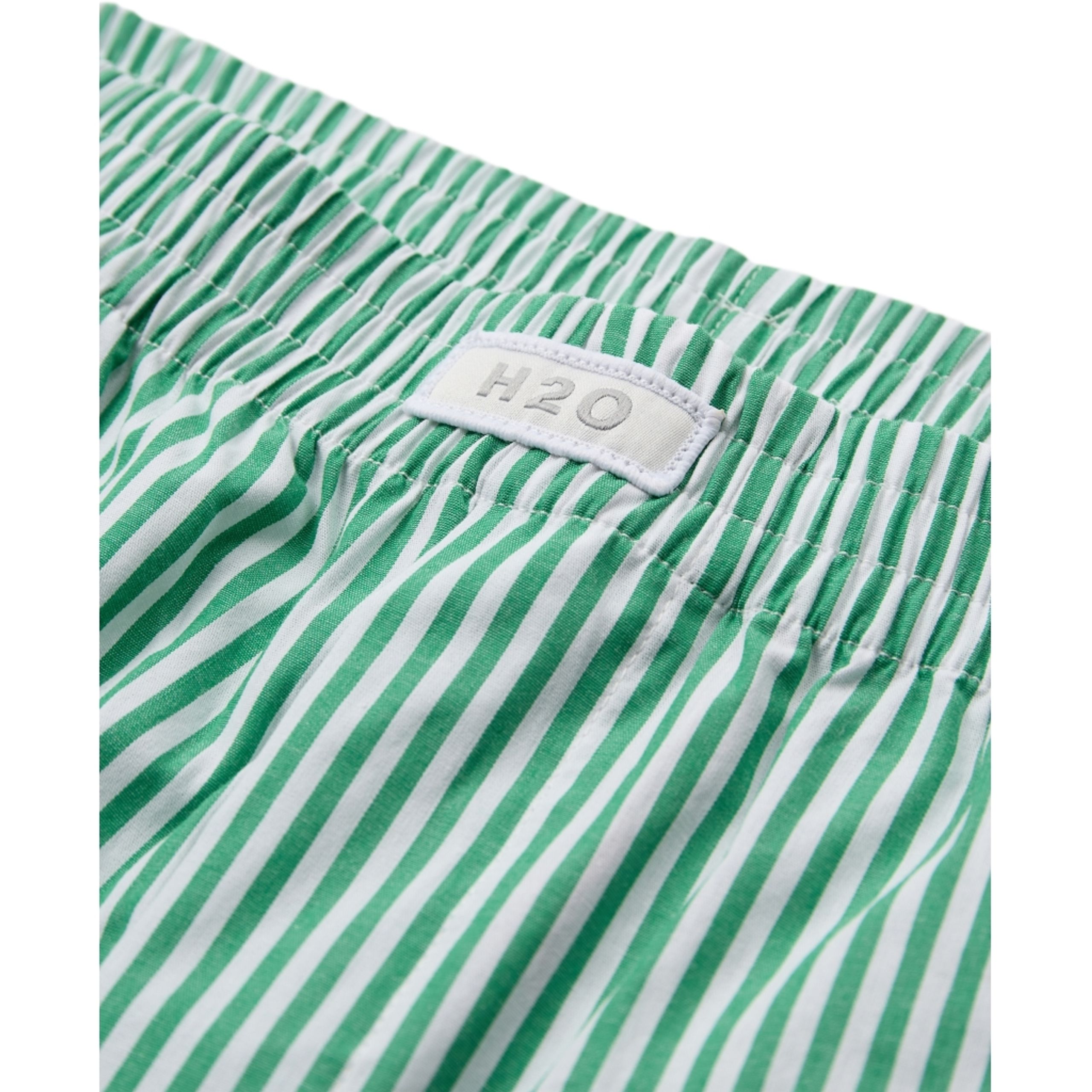 H2O - Shorts - Rønne Essential Pajamas Shorts - Green/White