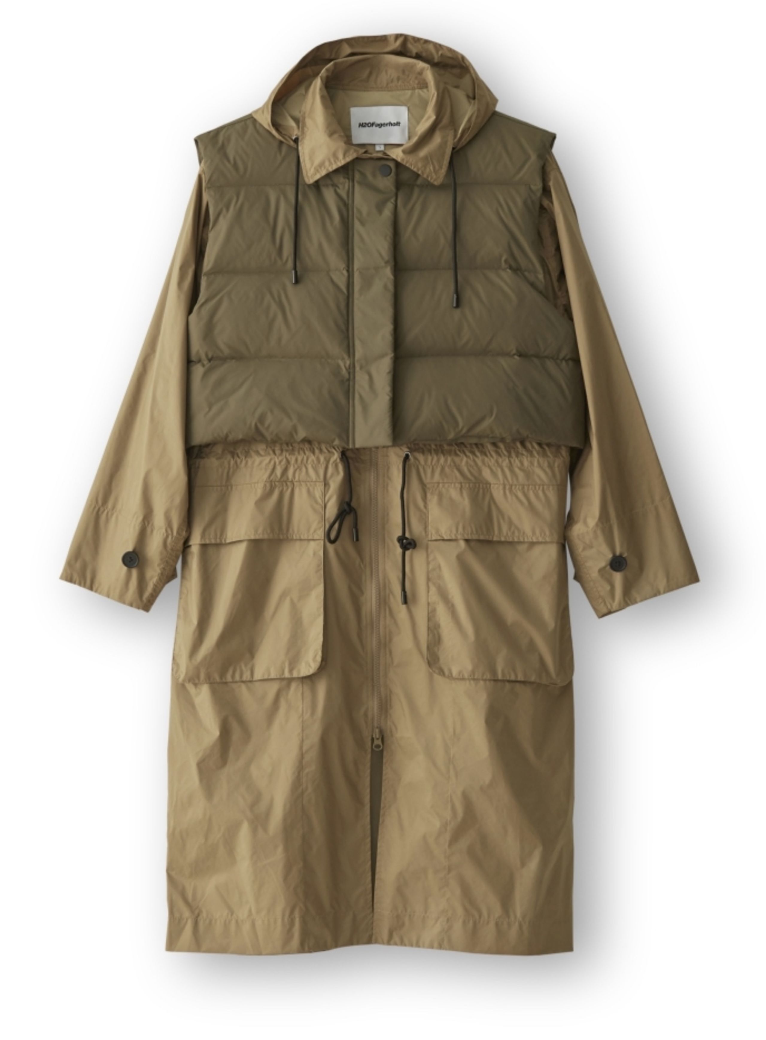 H2OFagerholt - Raincoat - Rain Coat - Khaki/Forest Green