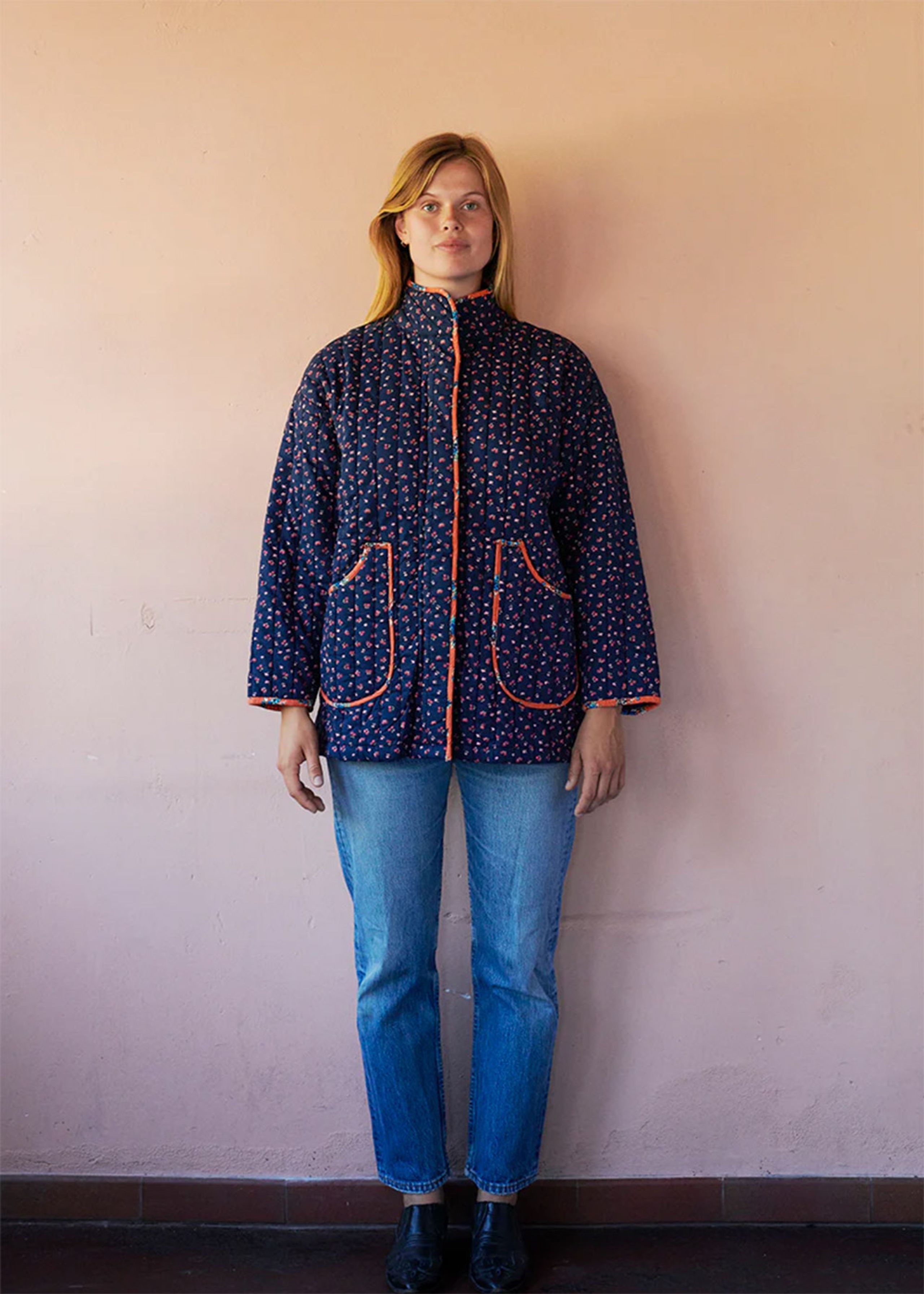 HABIBA - Bunda - Fleur Quilted Coat - Indigo