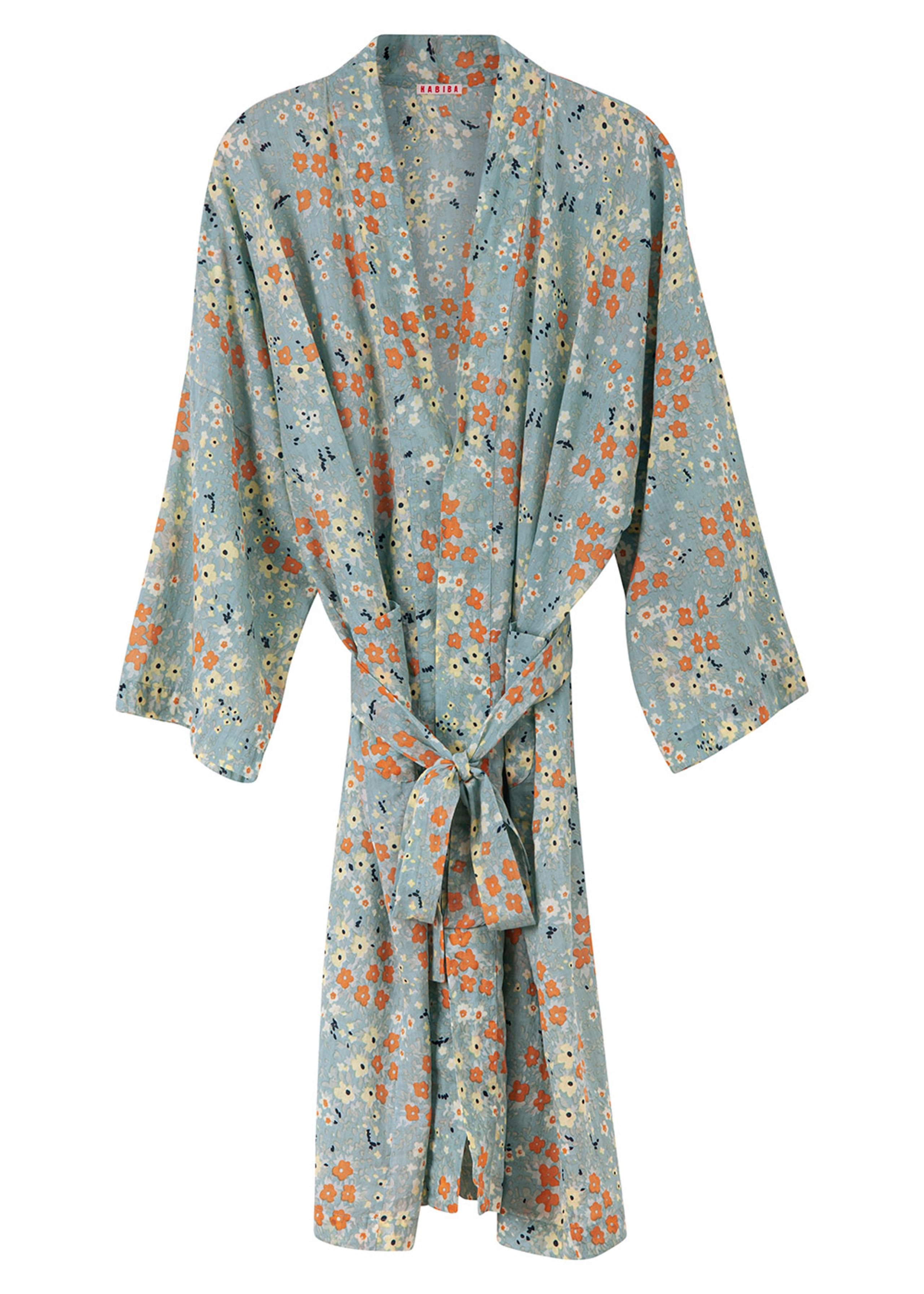 HABIBA - Kimono - Flower Field - Pastel Blue