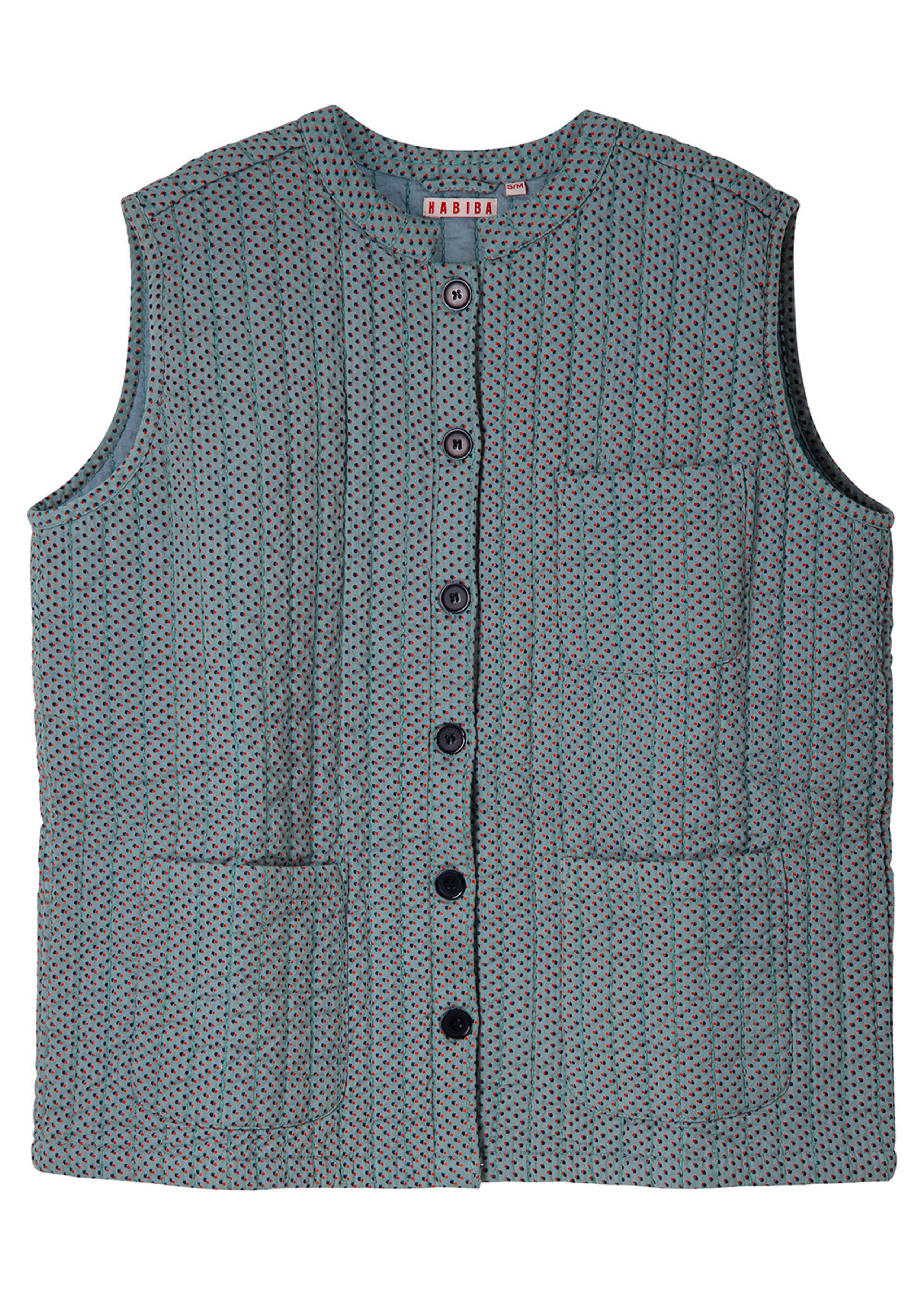 HABIBA - Kamizelka - Dotty Waistcoat - Pastel Blue