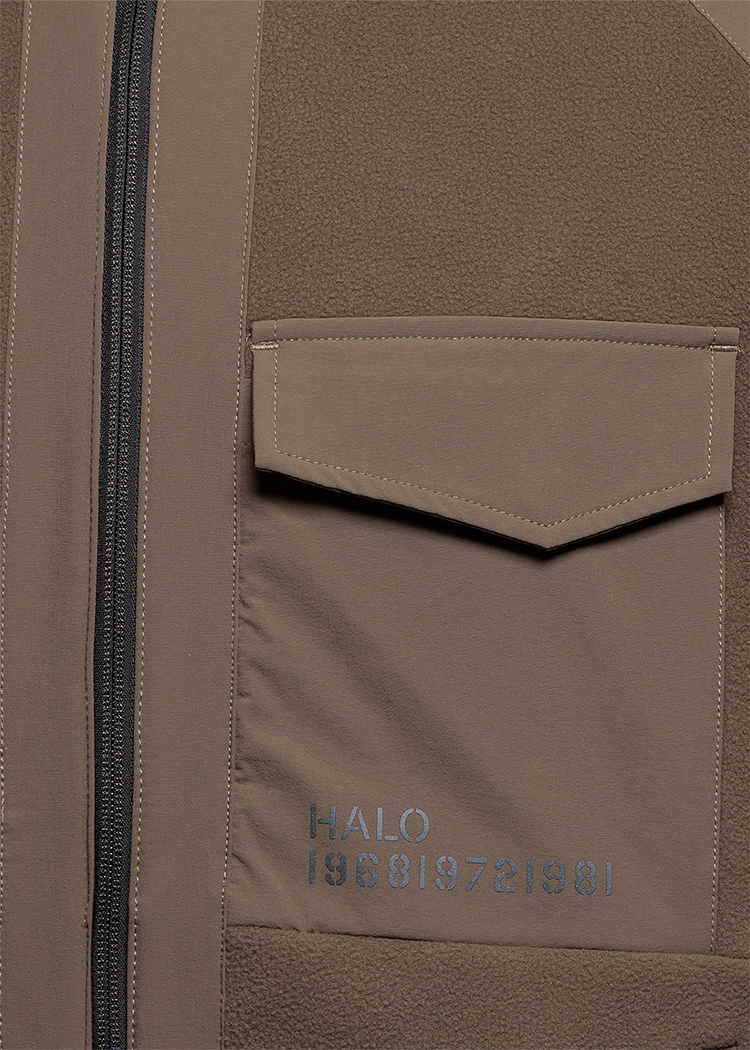 HALO - Bunda - Paneled Fleece Jacket - Chocolate Chip