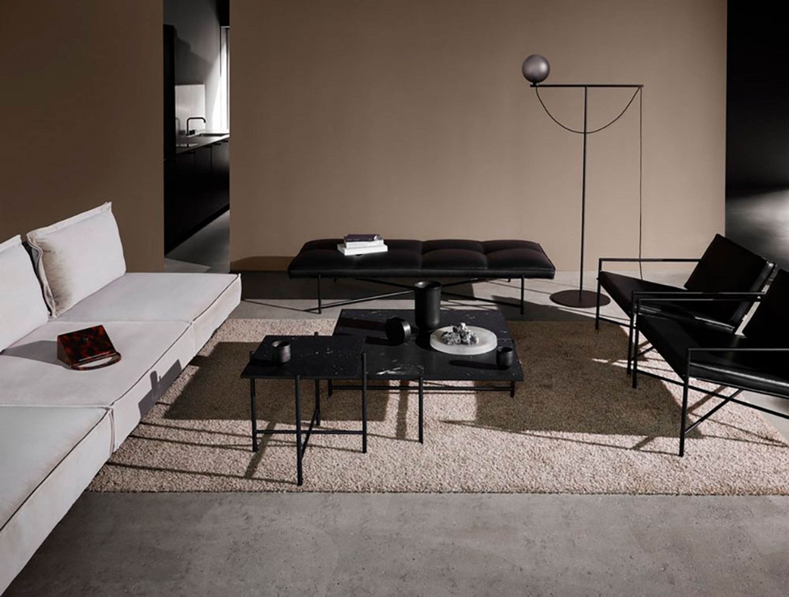 Handvärk - Daybed - Daybed by Emil Thorup - Black / Raw Umber Leather