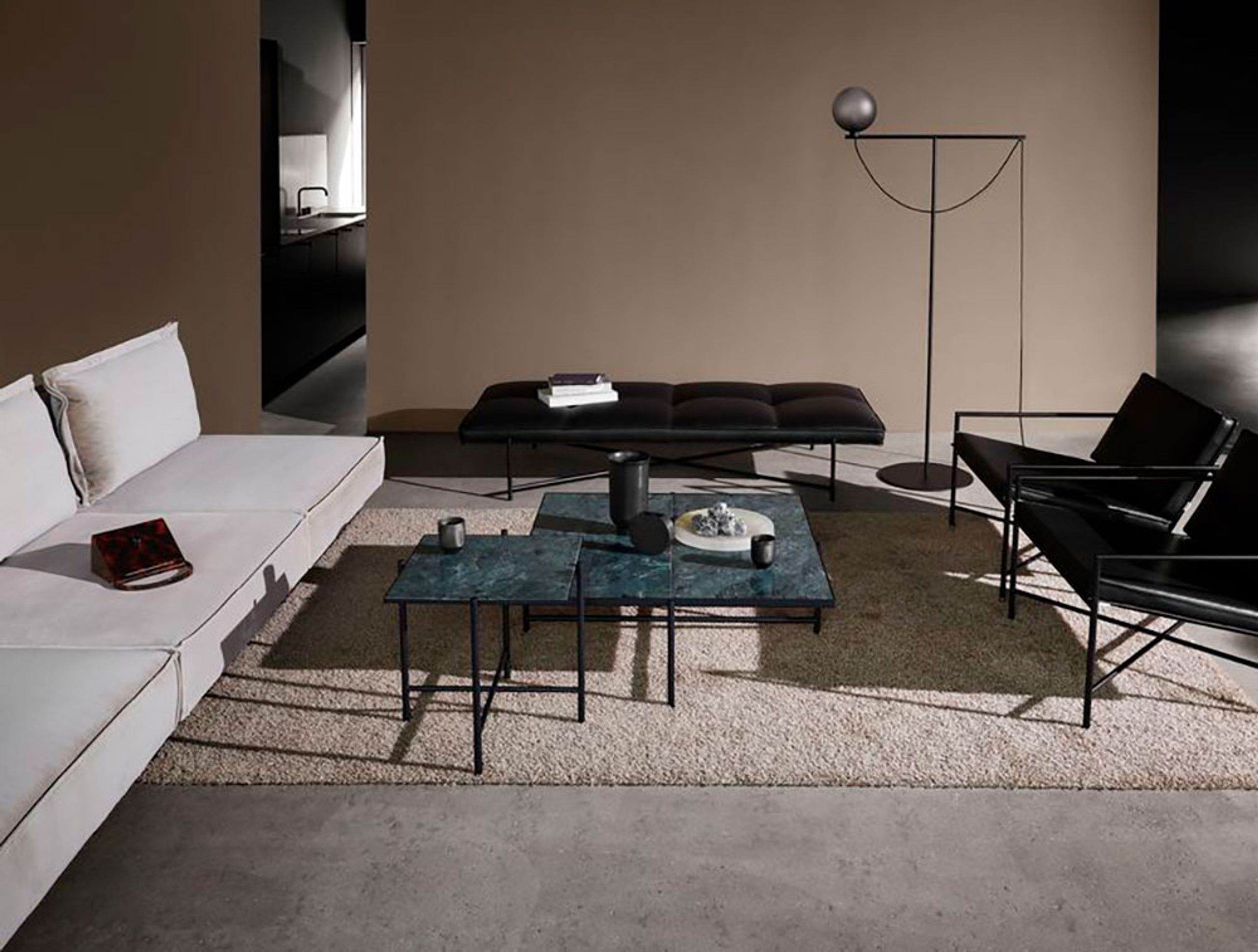 Handvärk - Daybed - Daybed by Emil Thorup - Black / Raw Umber Leather