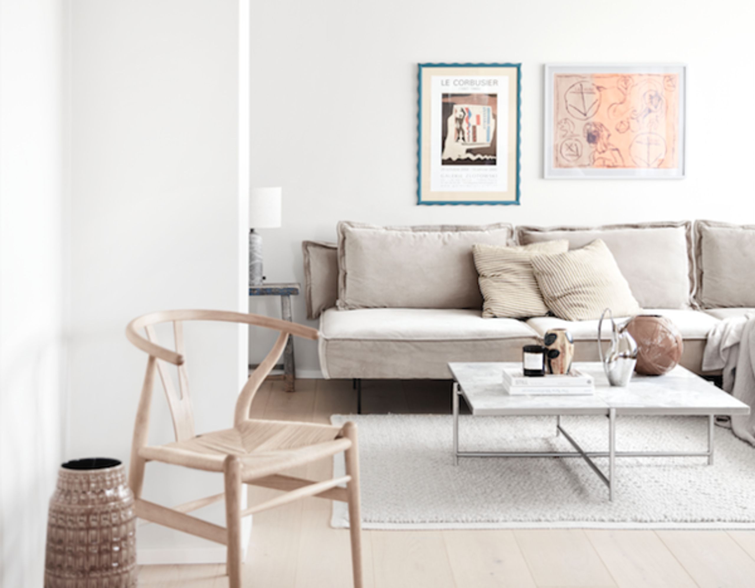 Handvärk - Kaffebord - Coffee Table 90 af Emil Thorup - Rustfrit Stål - Statuario / Hvidt Marmor