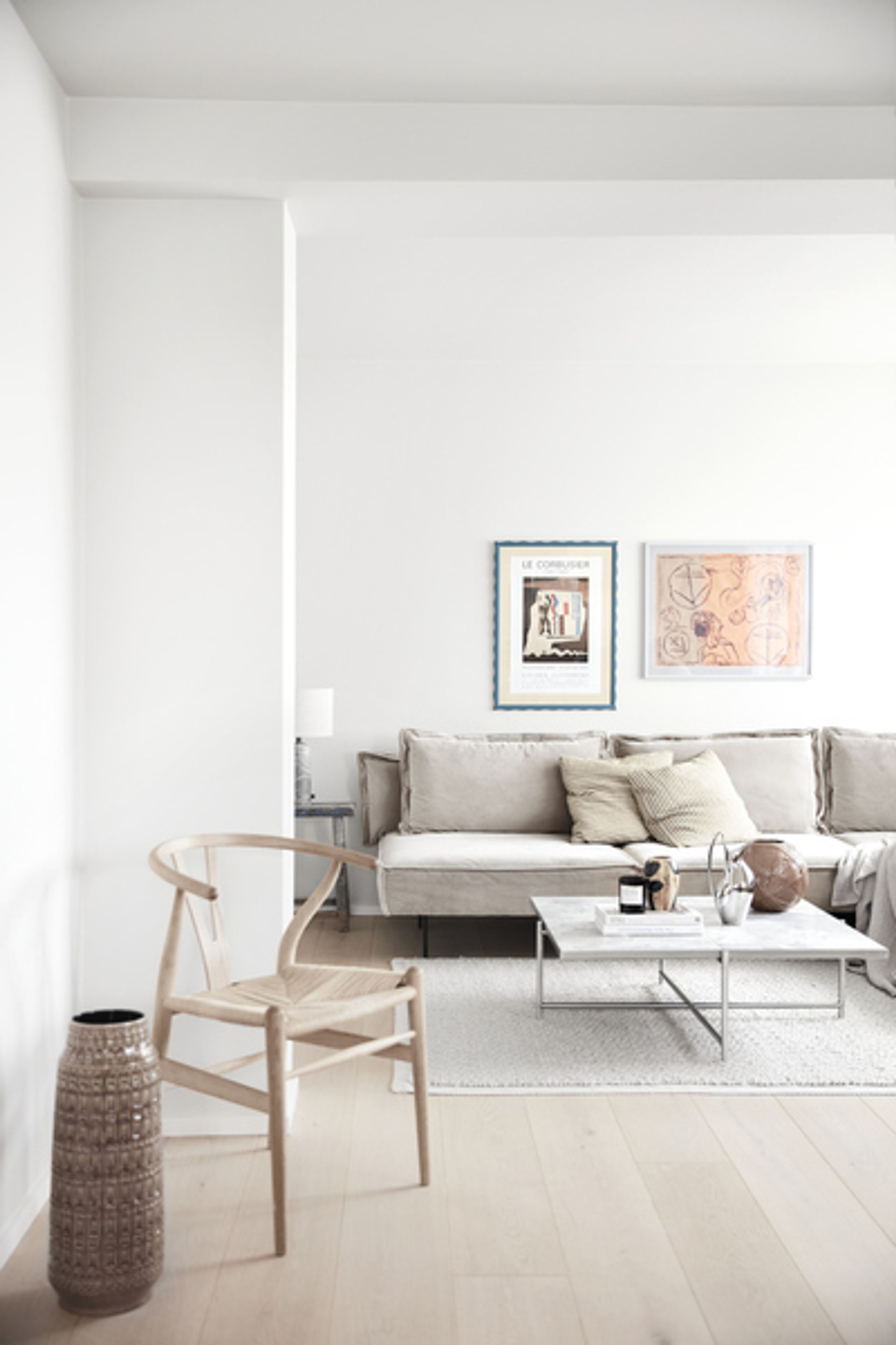 Handvärk - Kaffebord - Coffee Table 90 af Emil Thorup - Rustfrit Stål - Statuario / Hvidt Marmor