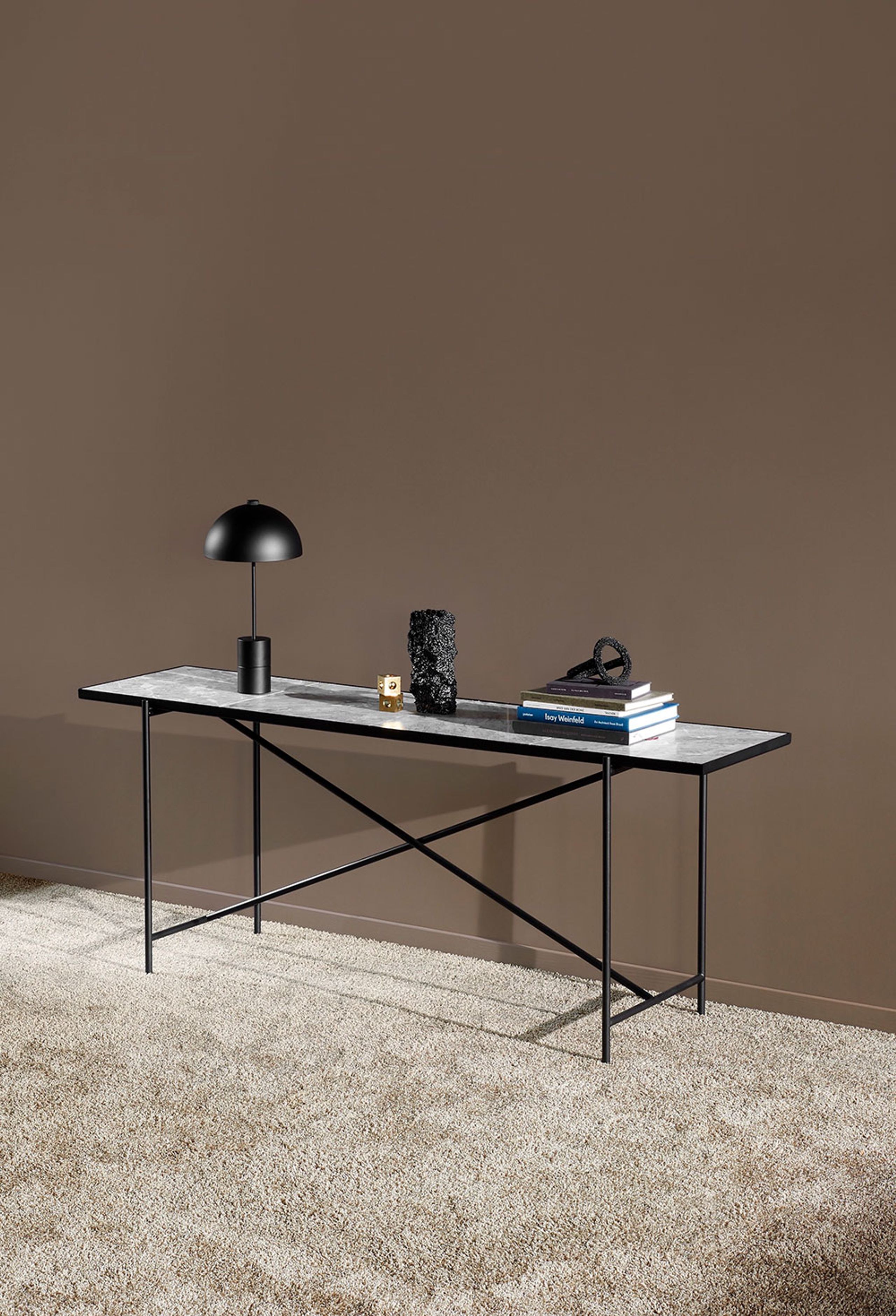 Handvärk - Tavolo da console - Console by Emil Thorup - Black / Black Marble