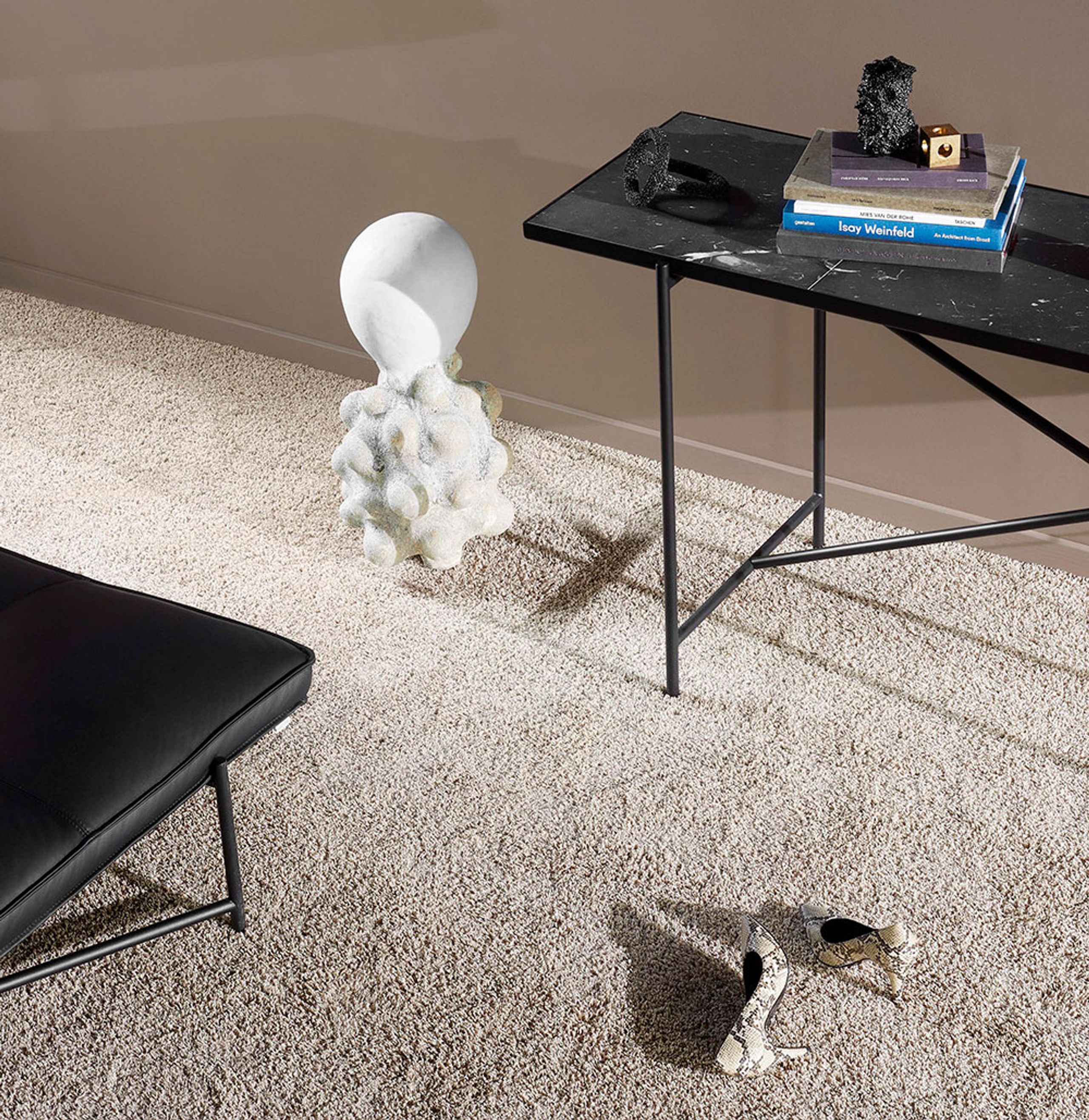 Handvärk - Konsolbord - Console af Emil Thorup - Stainless Steel / Green Marble