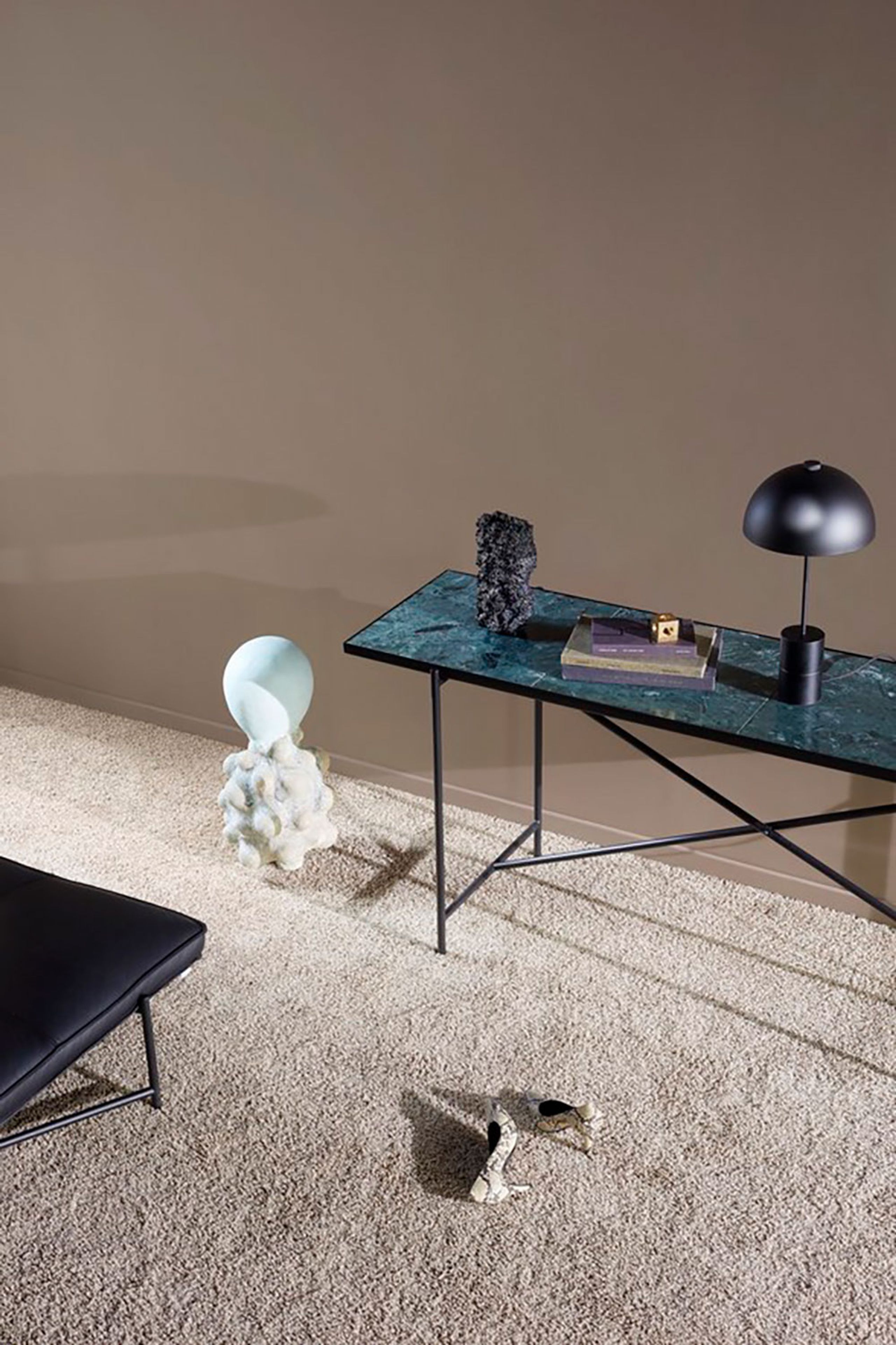 Handvärk - Konsolbord - Console af Emil Thorup - Stainless Steel / Green Marble