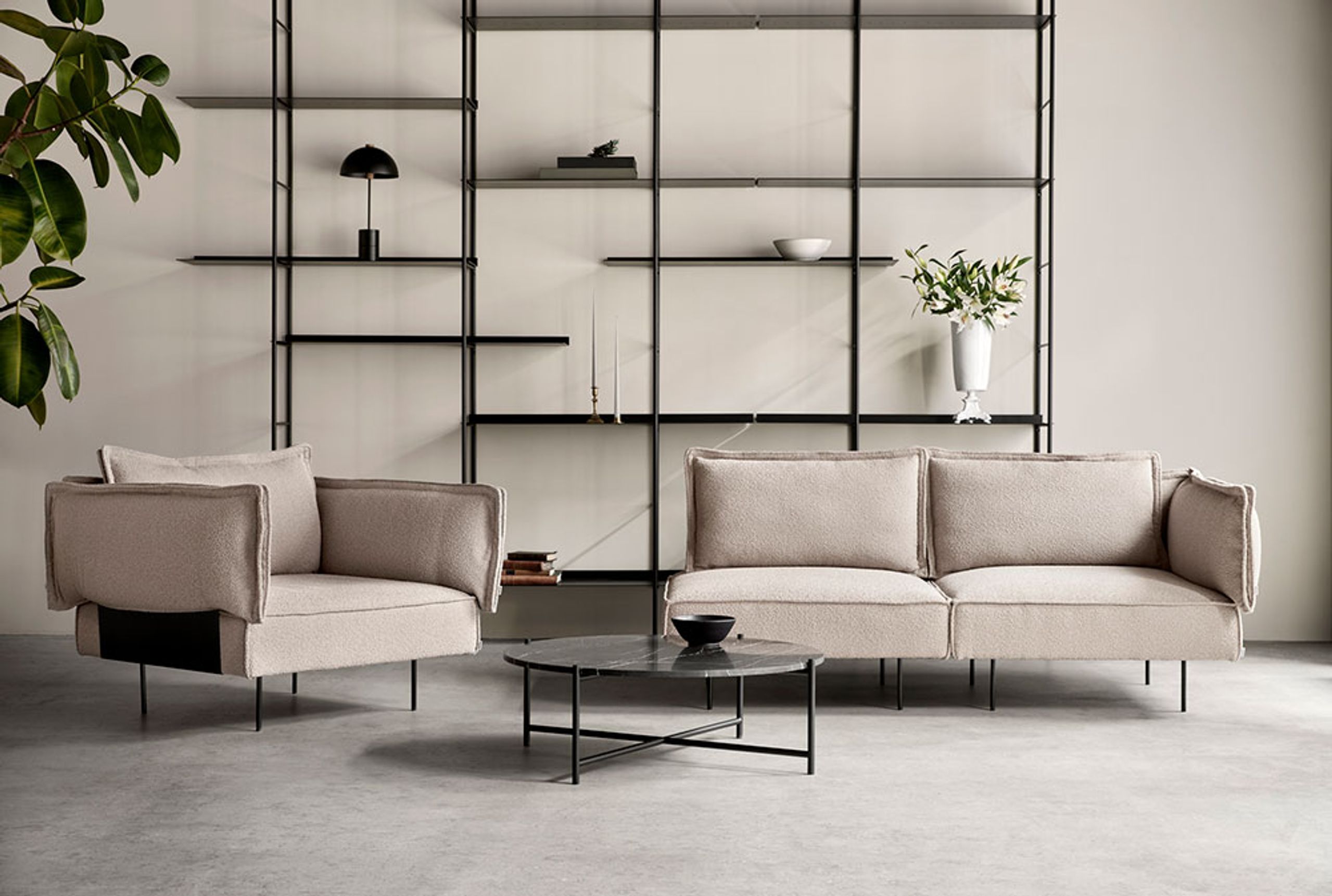 Handvärk - Armchair - Modular Sofa 1-Seat Lounge Chair af Emil Thorup - Sand