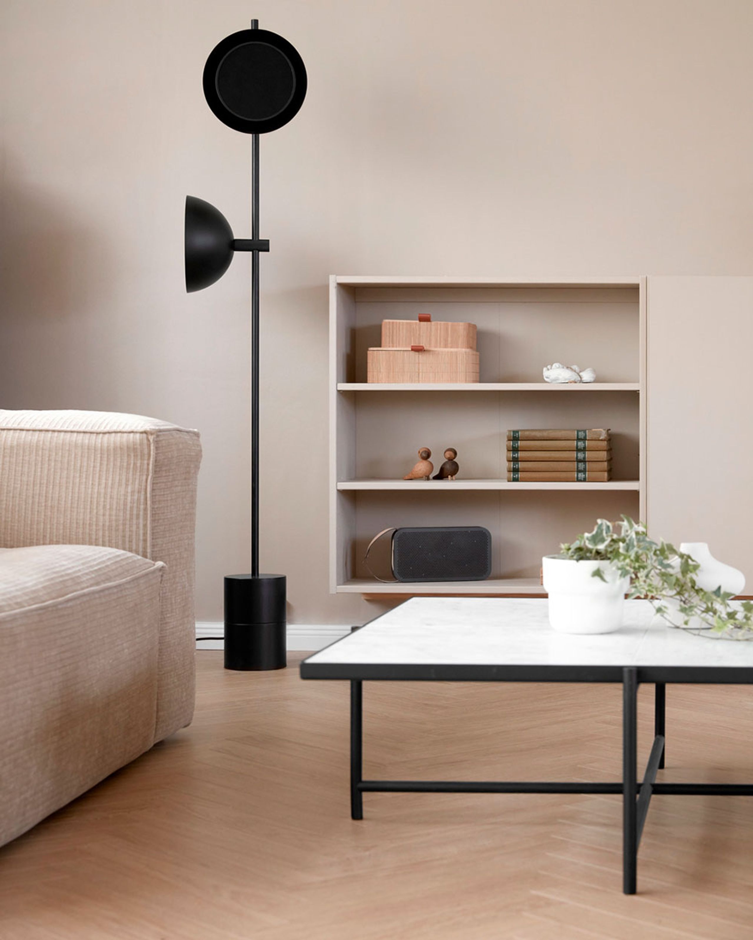 Handvärk - Mesa de centro - Coffee Table 140 - Black / Black Marble