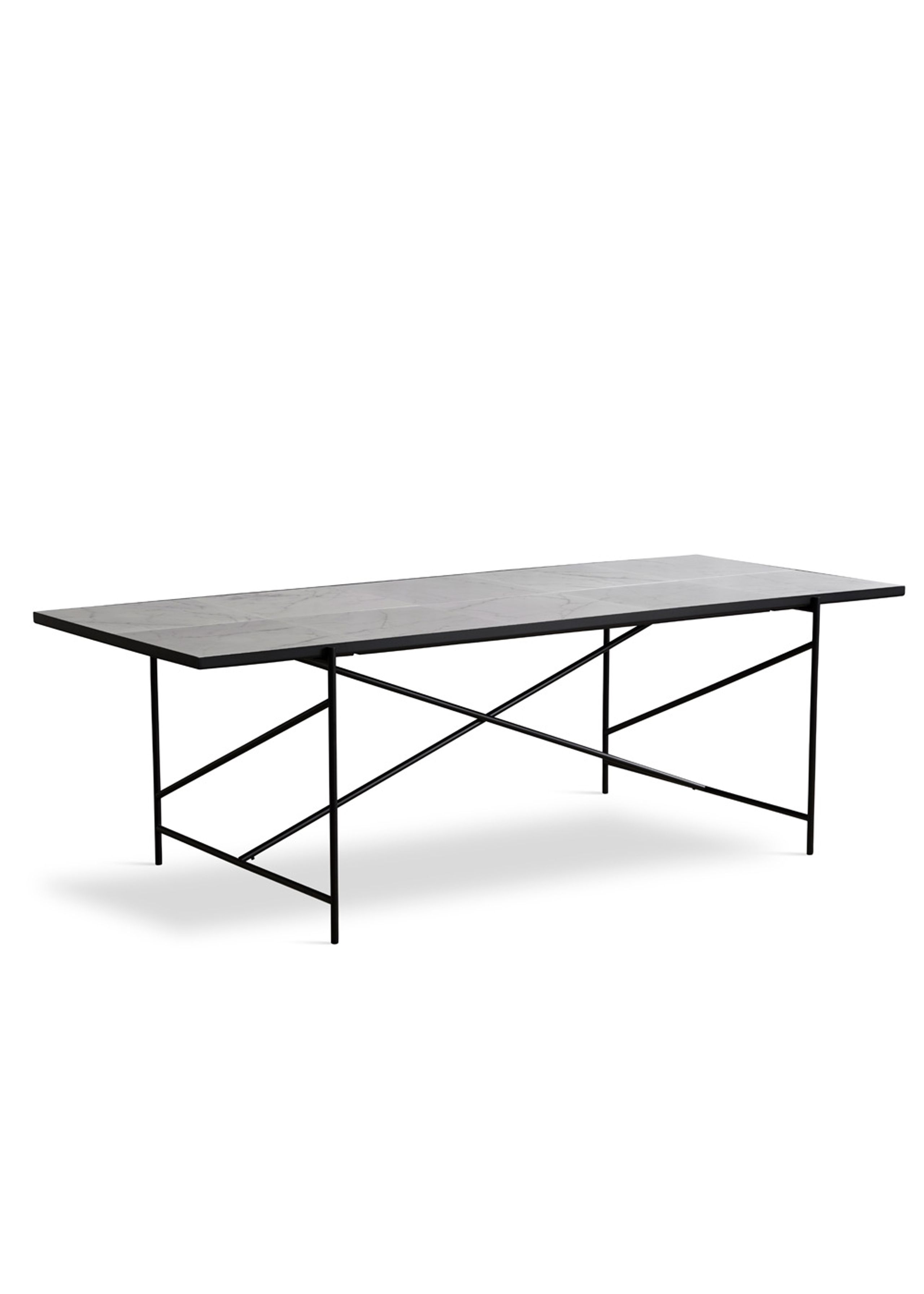 Handvärk - Esstisch - Dining Table 230 by Emil Thorup - Black Frame - Statuario / White Marble