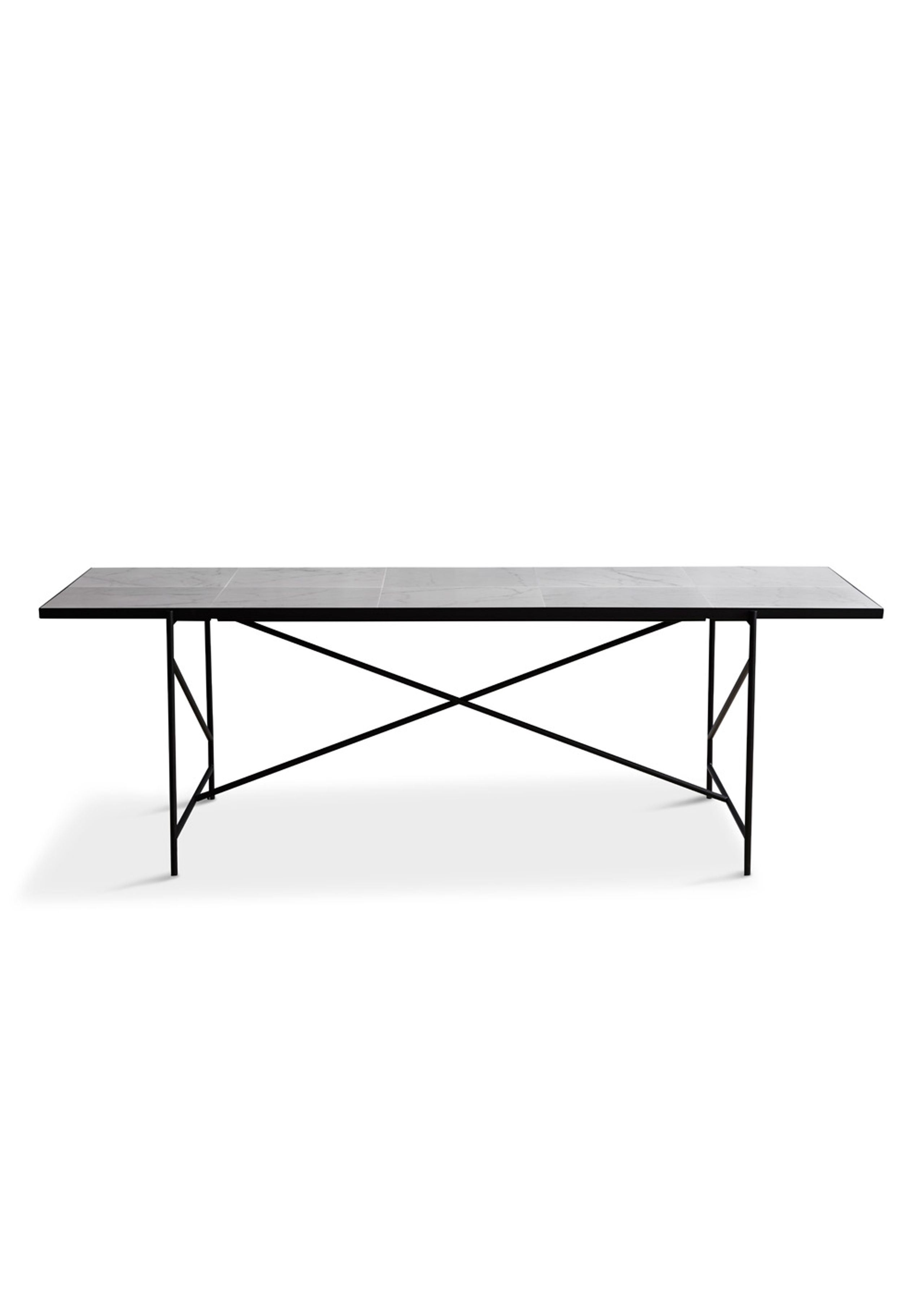 Handvärk - Esstisch - Dining Table 230 by Emil Thorup - Black Frame - Statuario / White Marble