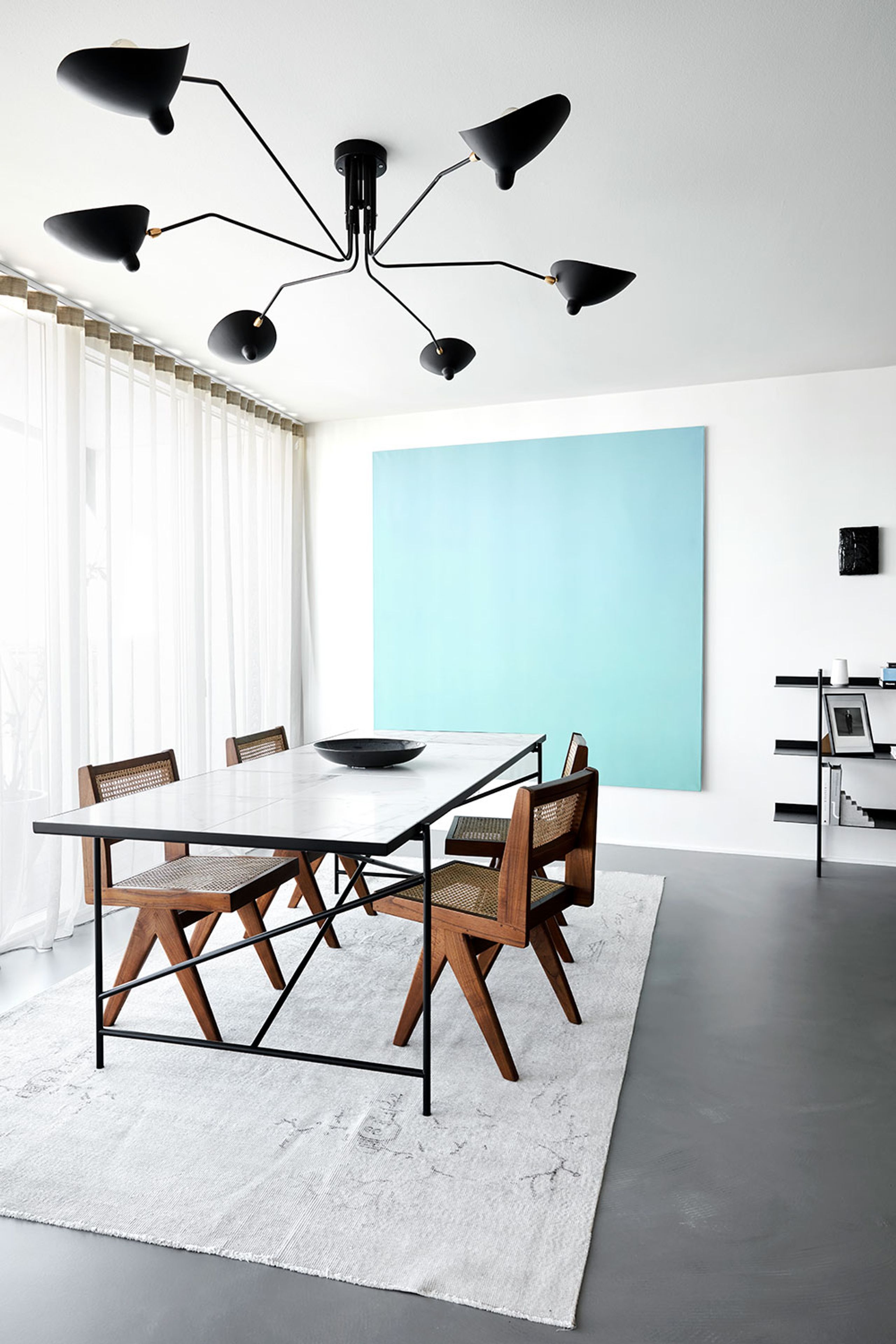 Handvärk - Dining Table - Dining Table 230 by Emil Thorup - Stainless Steel / Green Marble