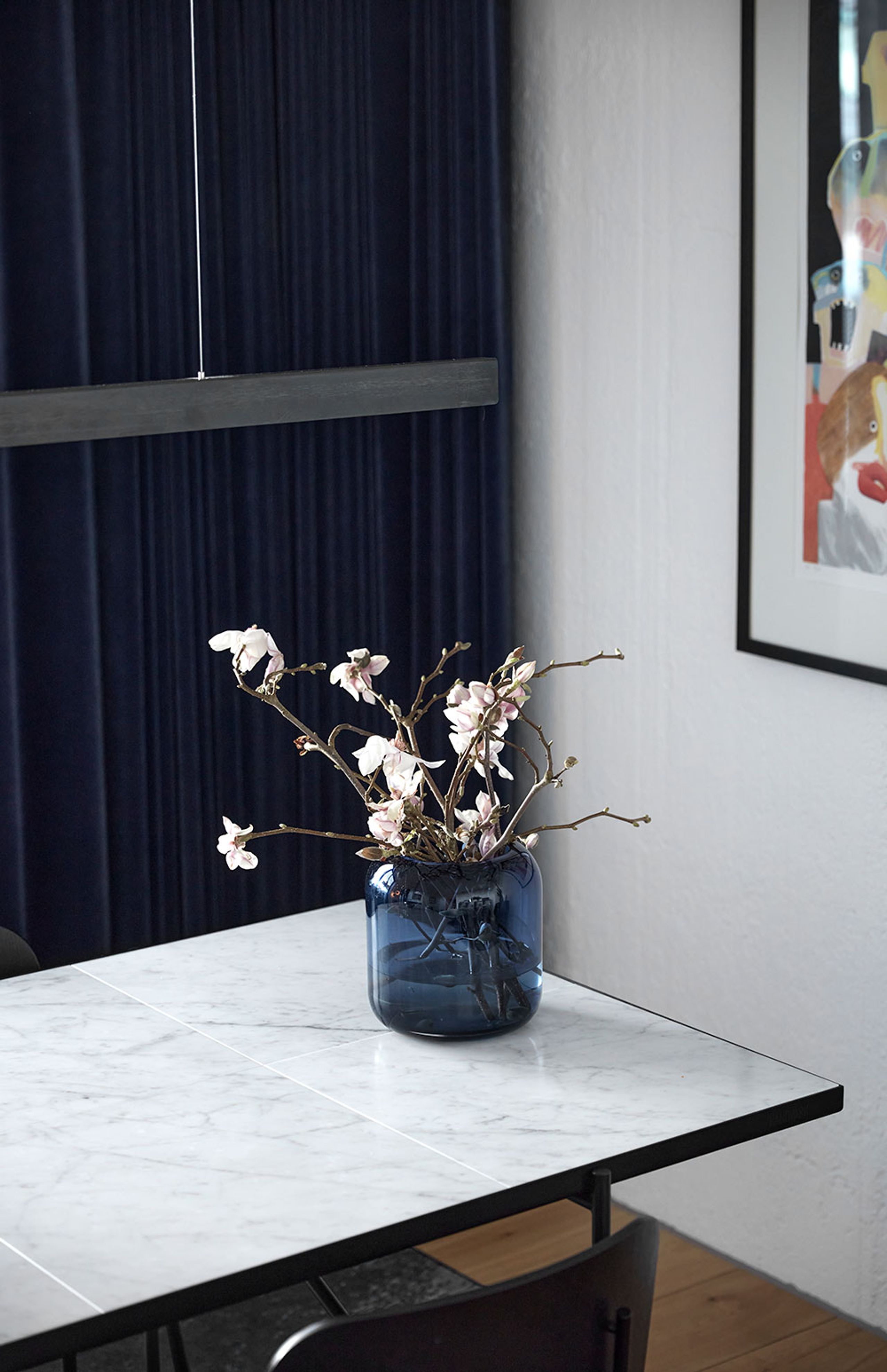 Handvärk - Dining Table - Dining Table 230 by Emil Thorup - Stainless Steel / Green Marble