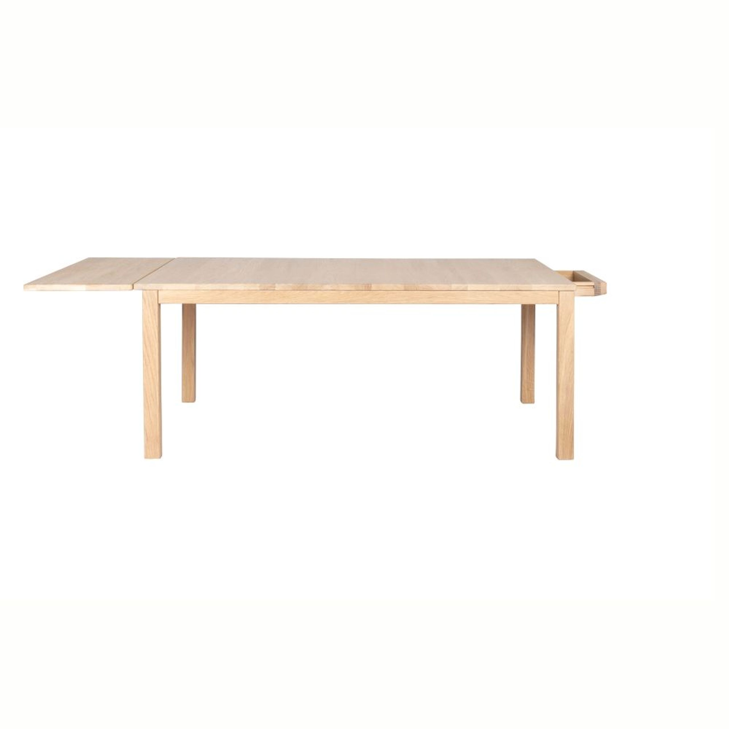 Haslev Møbelsnedkeri - Tavolino da caffè - Klassik Coffee Table - White Oiled Oak w/Drawer & 1 Leaf