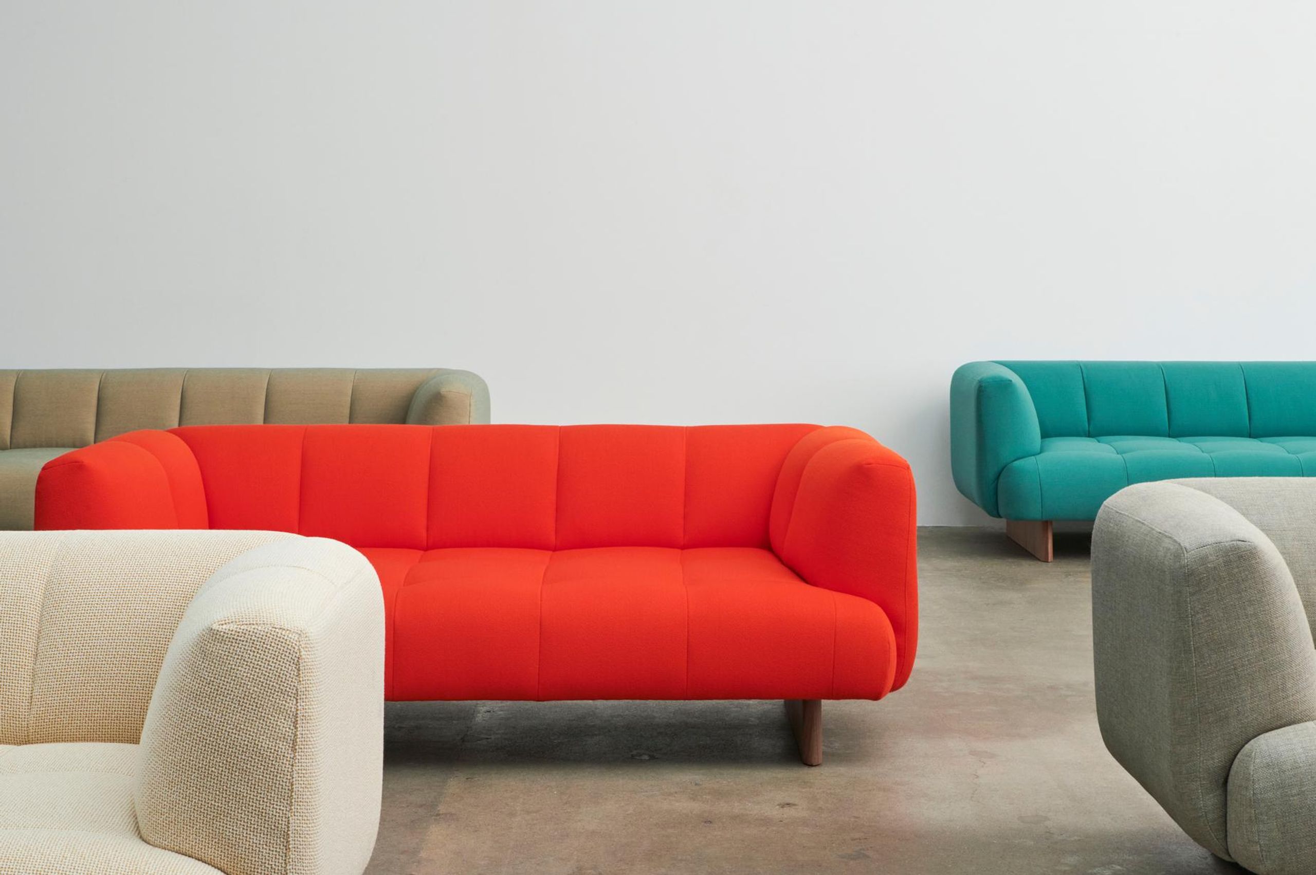 HAY - 2 Person Sofa - Quilton Lift 2 Seater - Tadao 720 / Black Lacquered Oak