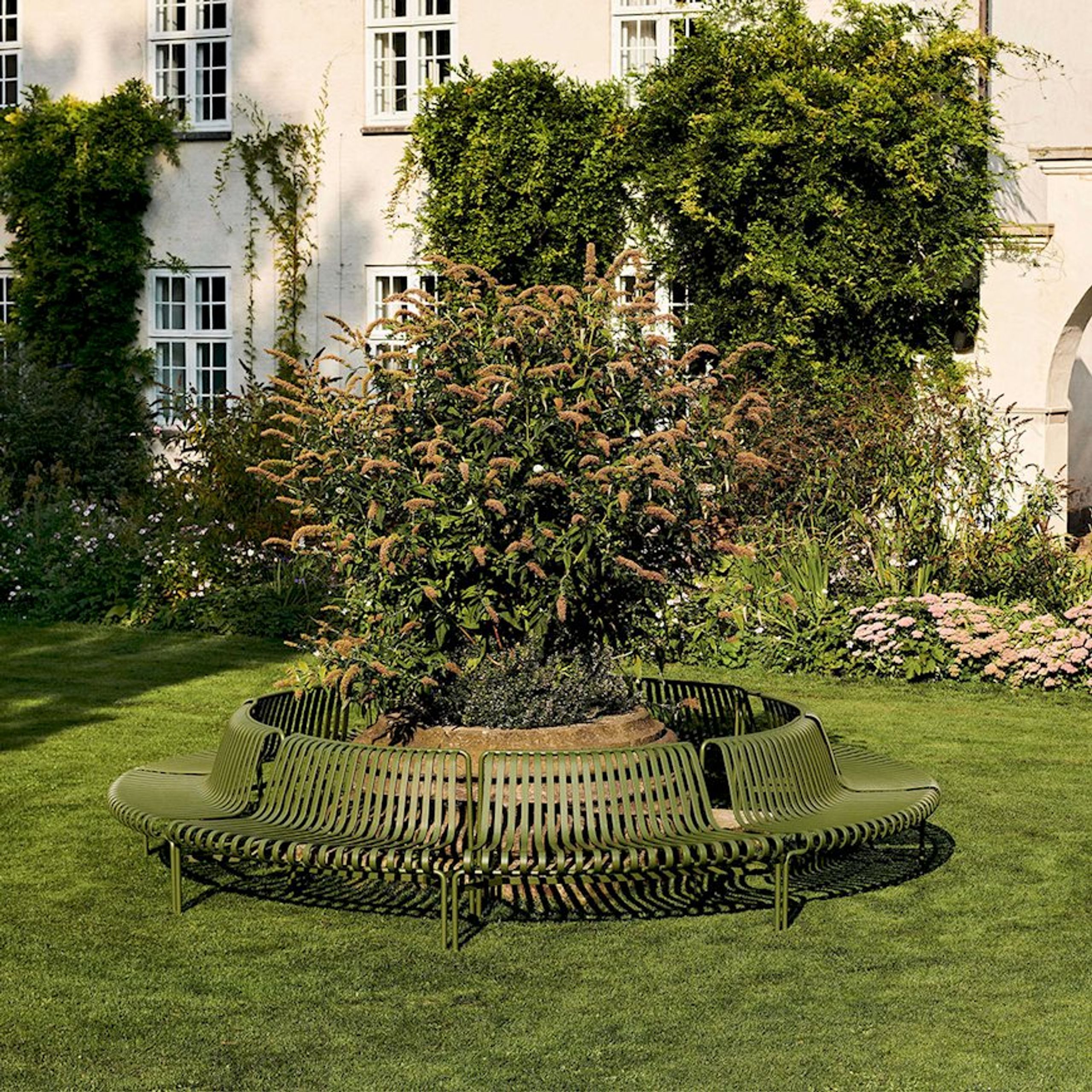 HAY - Panchina - Palissade park dining bench out-out - Anthracite