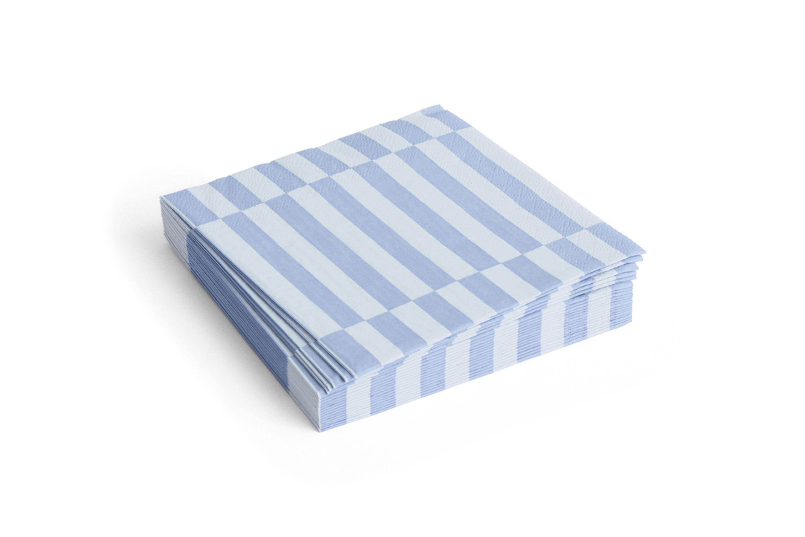 HAY - Plat de cuisson - Pattern Napkins - Light Blue and Dusty Blue - Pillar Stripe / Set of 20 - Lunch