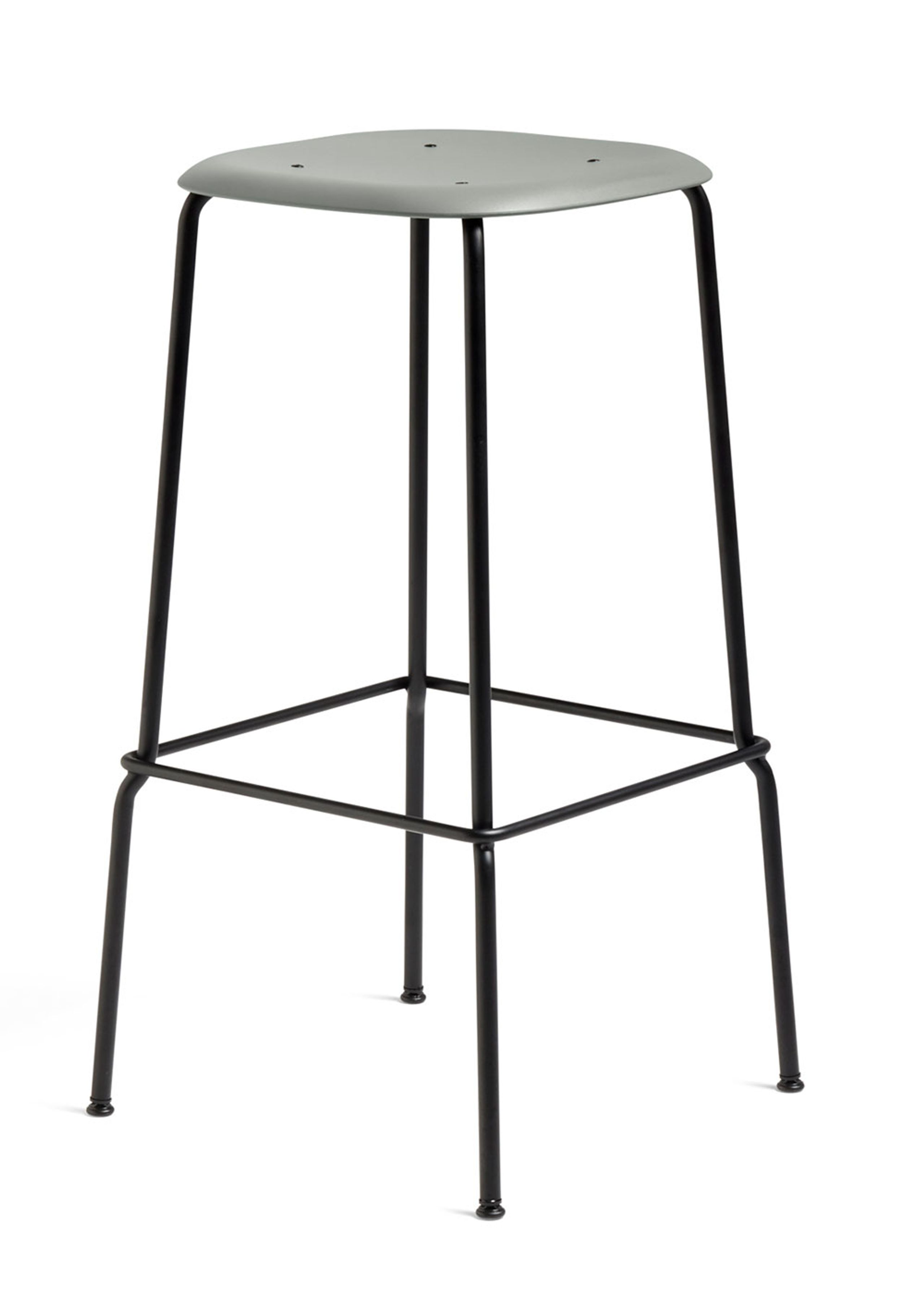HAY - Barhocker - Soft Edge P30 - Dusty Green/Black Steel